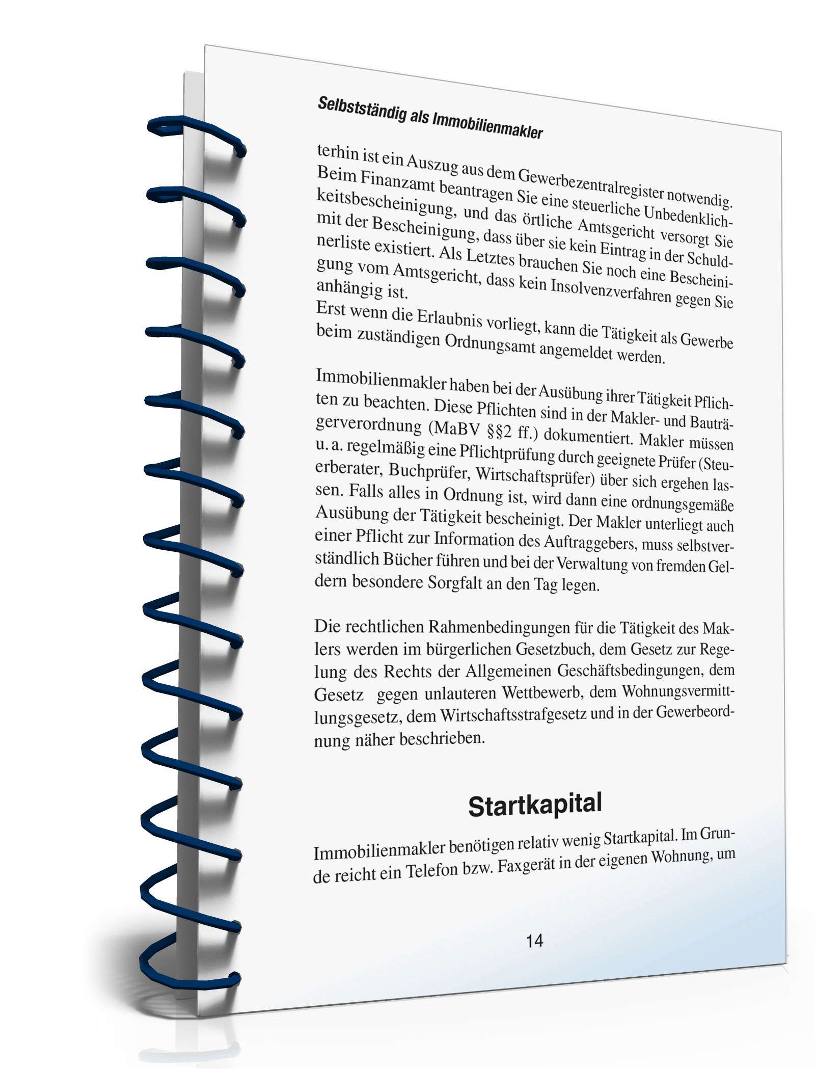 Selbstständig als Immobilienmakler PDF. Seite: 14