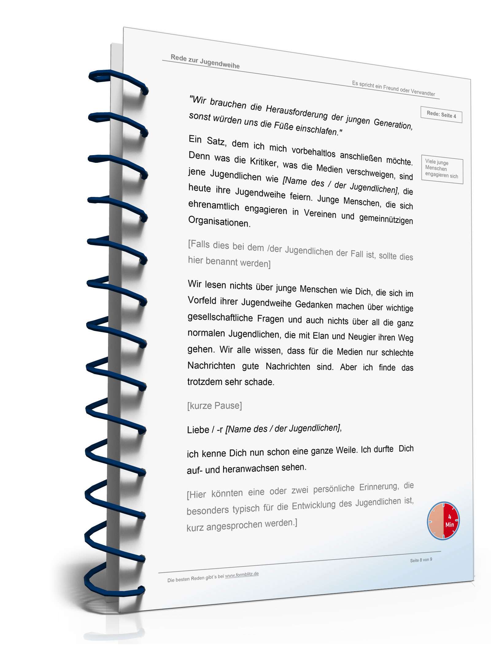 Musterrede Jugendweihe Word. Seite: 8