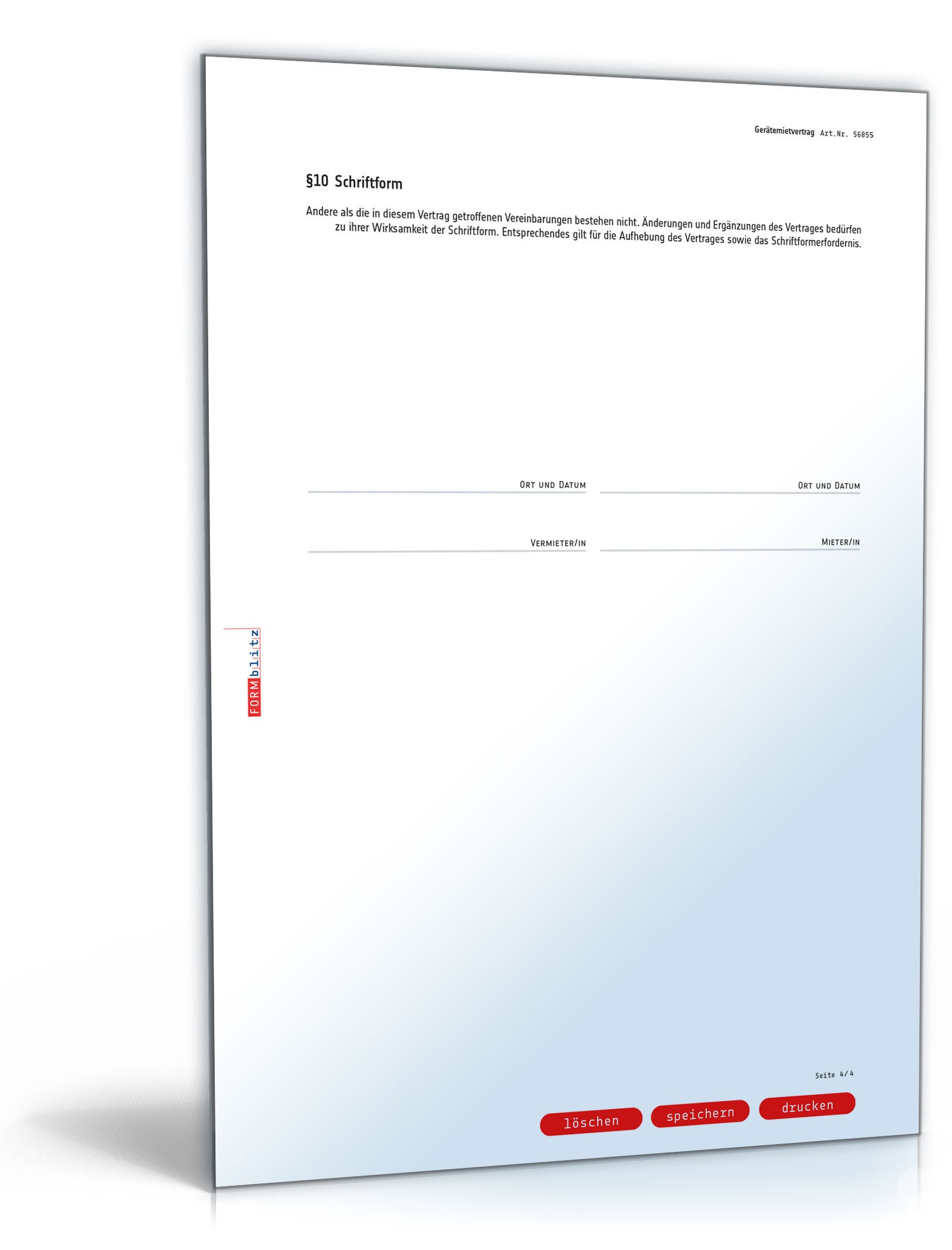 Gerätemietvertrag PDF. Seite: 4