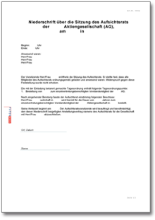 Bestellung Vorstand Aktiengesellschaft Word