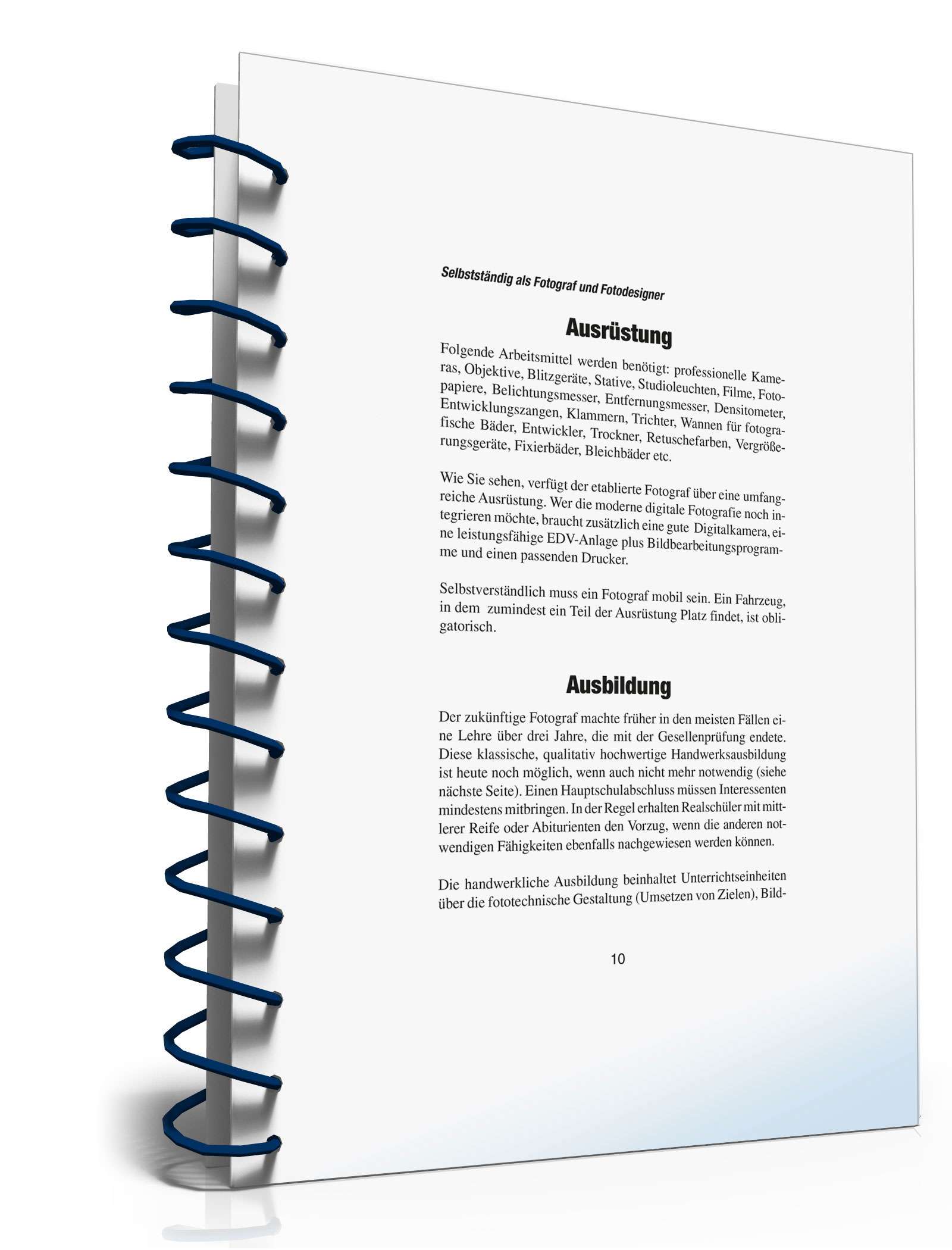 Selbstständig als Fotograf und Fotodesigner PDF. Seite: 10