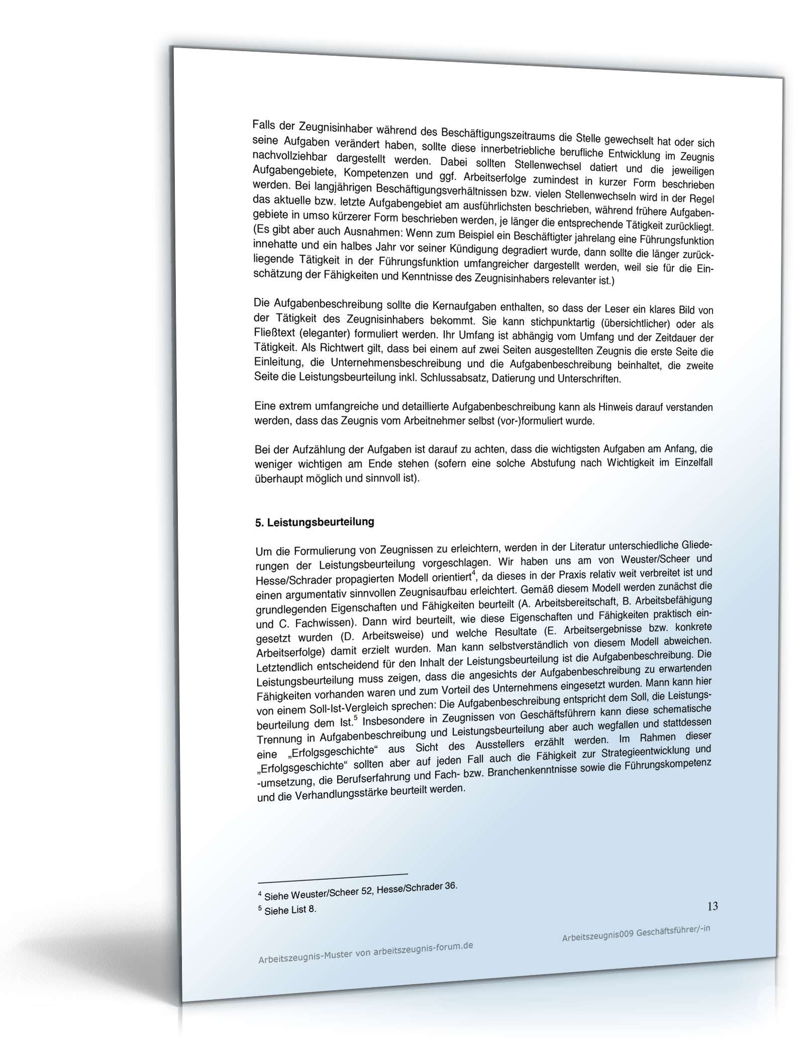 Arbeitszeugnis Geschäftsführer  PDF. Seite: 13