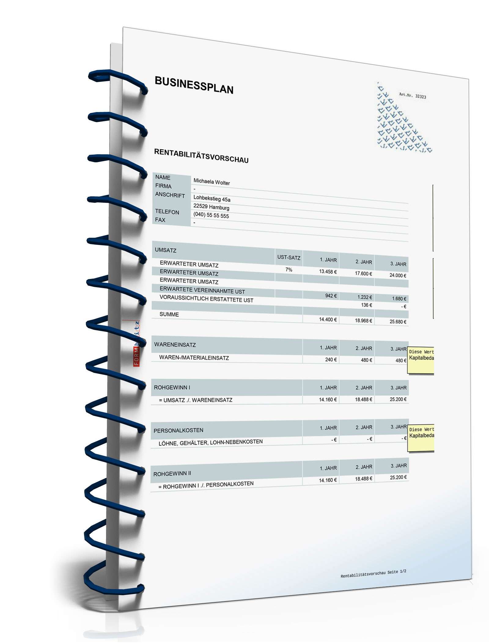 Businessplan Freier Lektor Excel. Seite: 16