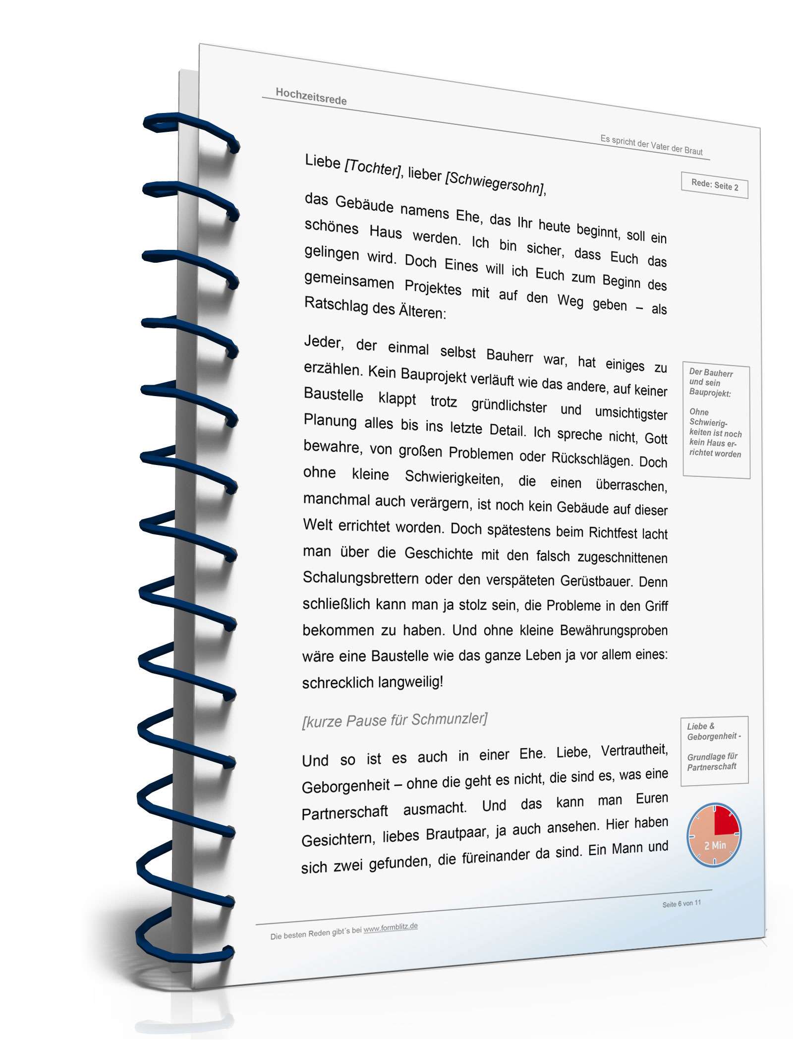 Hochzeitsrede Vater der Braut Excel. Seite: 3