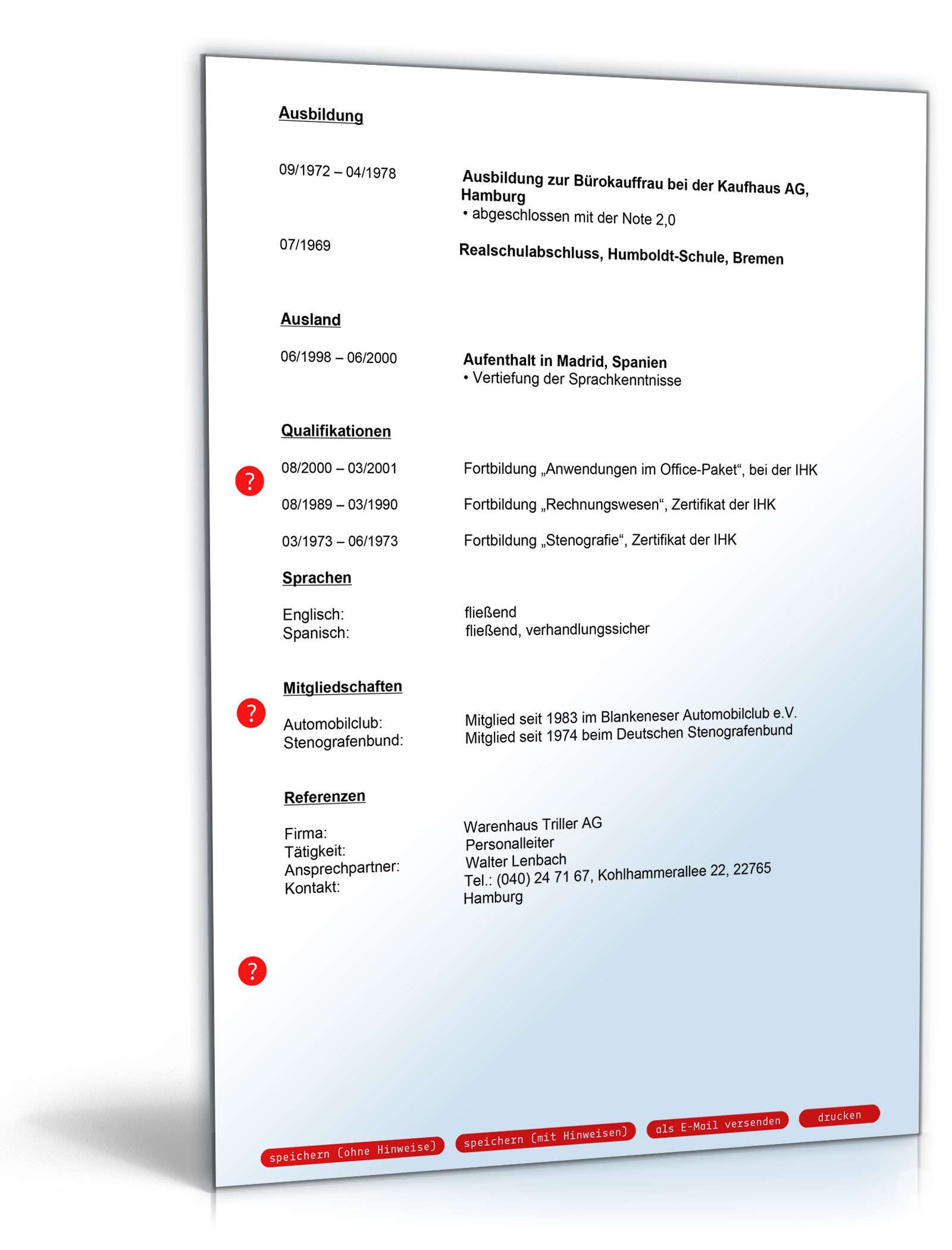 Lebenslauf Generation 50plus Realabschluss PDF. Seite: 3