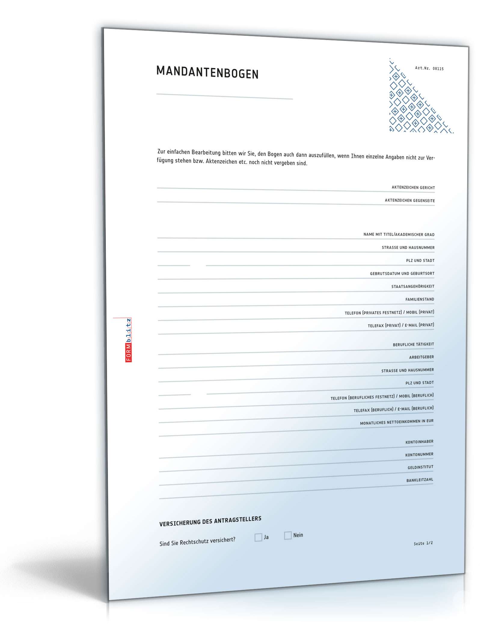 Mandantenbogen Allgemein PDF