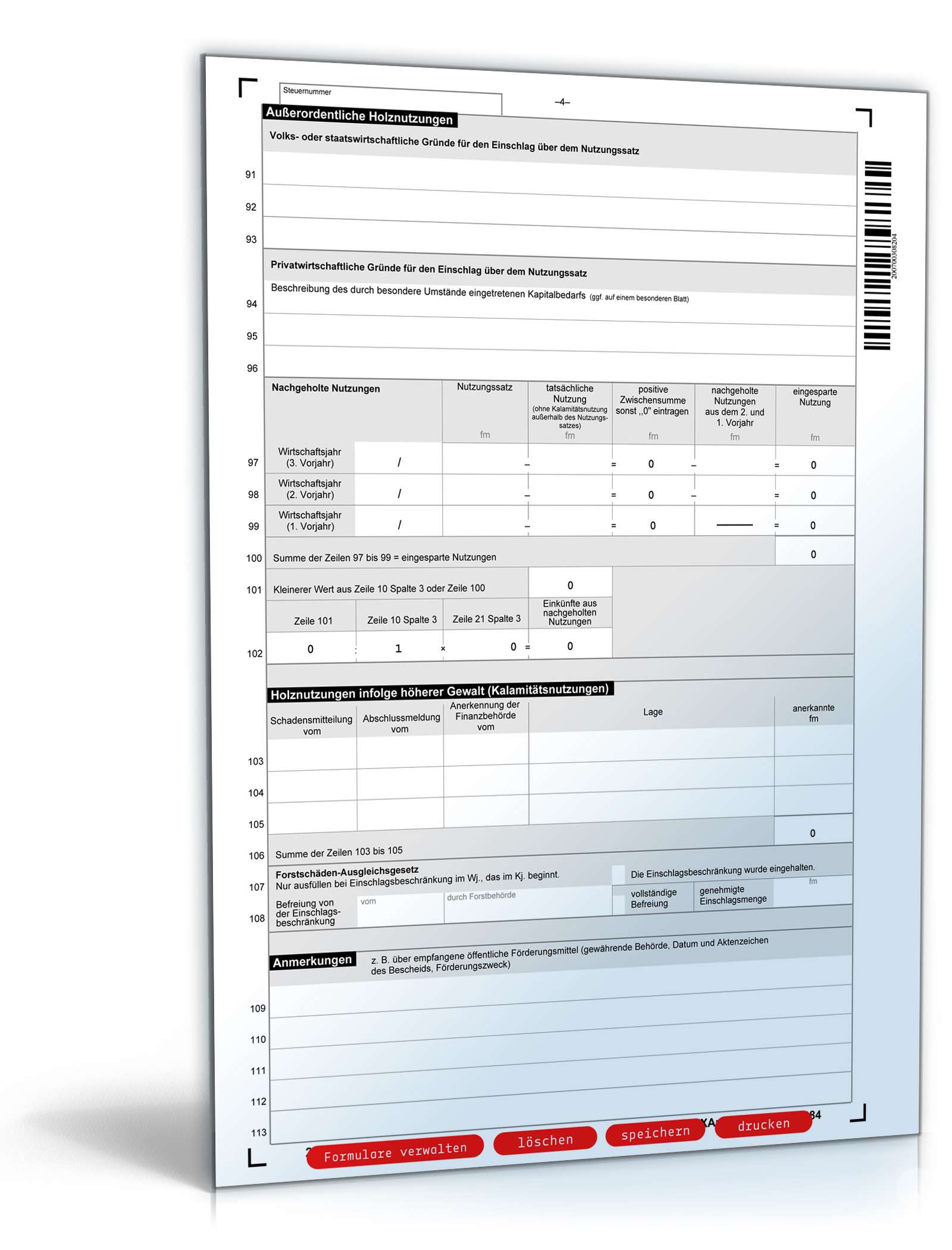 Anlage Forstwirtschaft 2011 PDF. Seite: 4