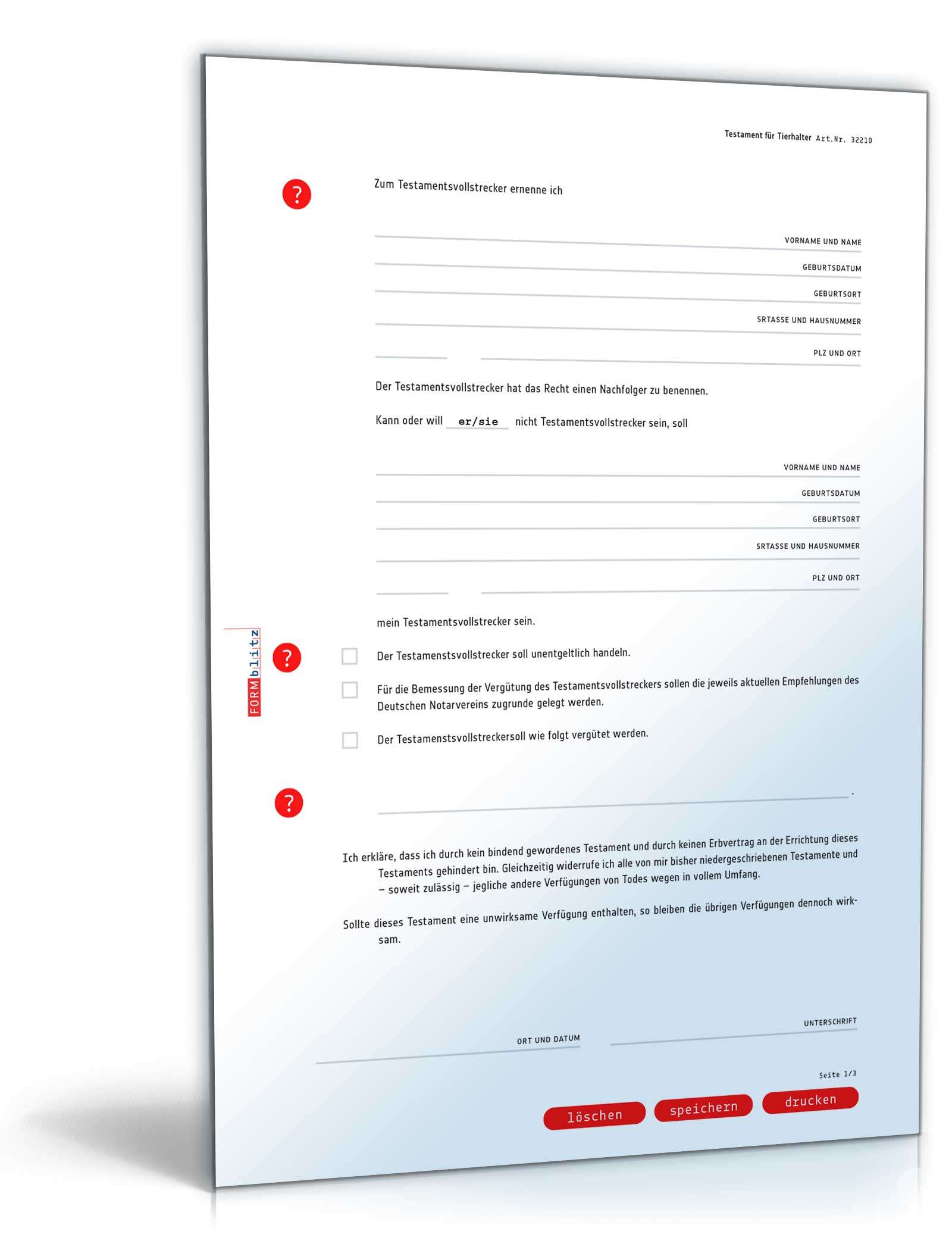 Testament für Tierhalter PDF. Seite: 3