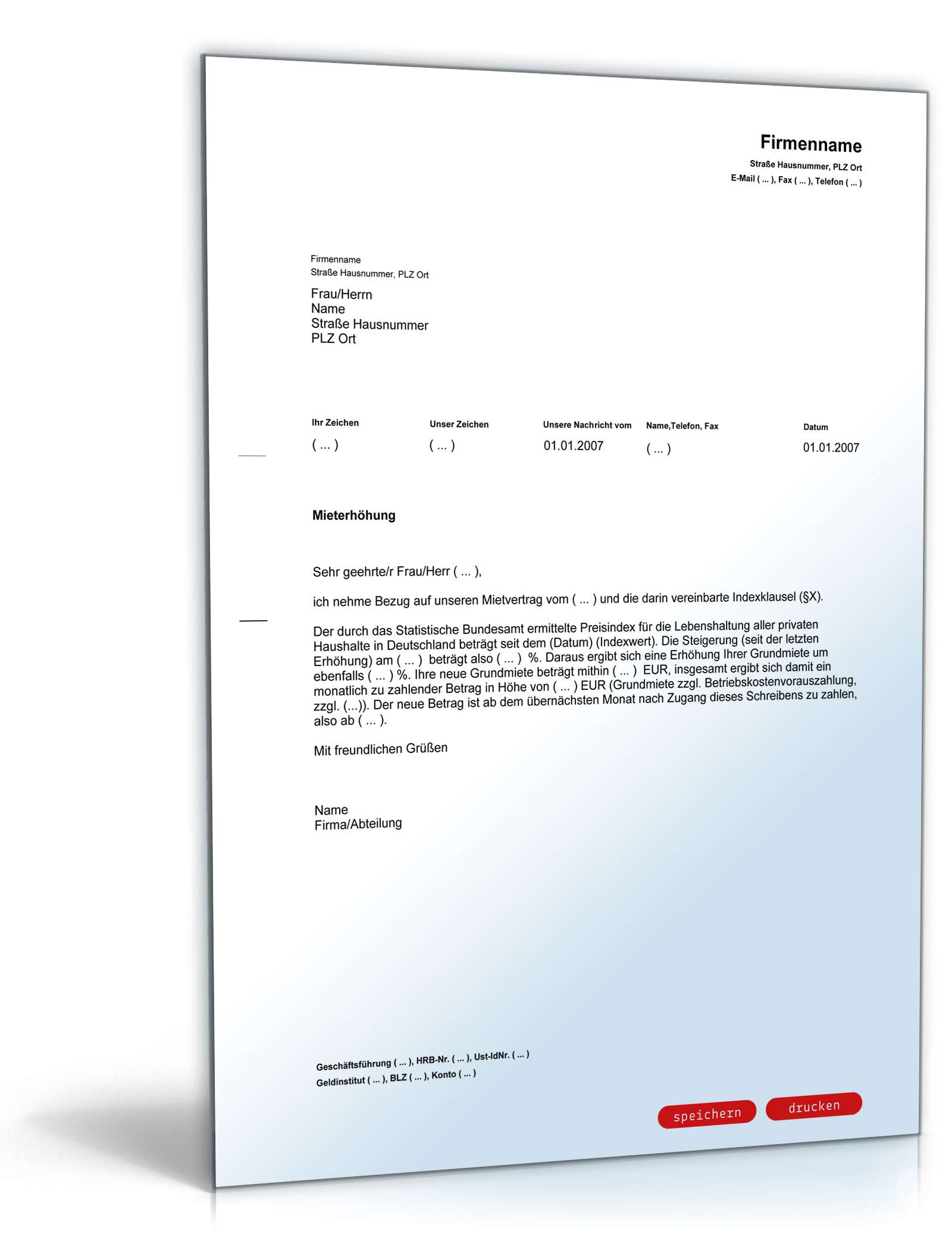 Mieterhöhung Indexmiete PDF