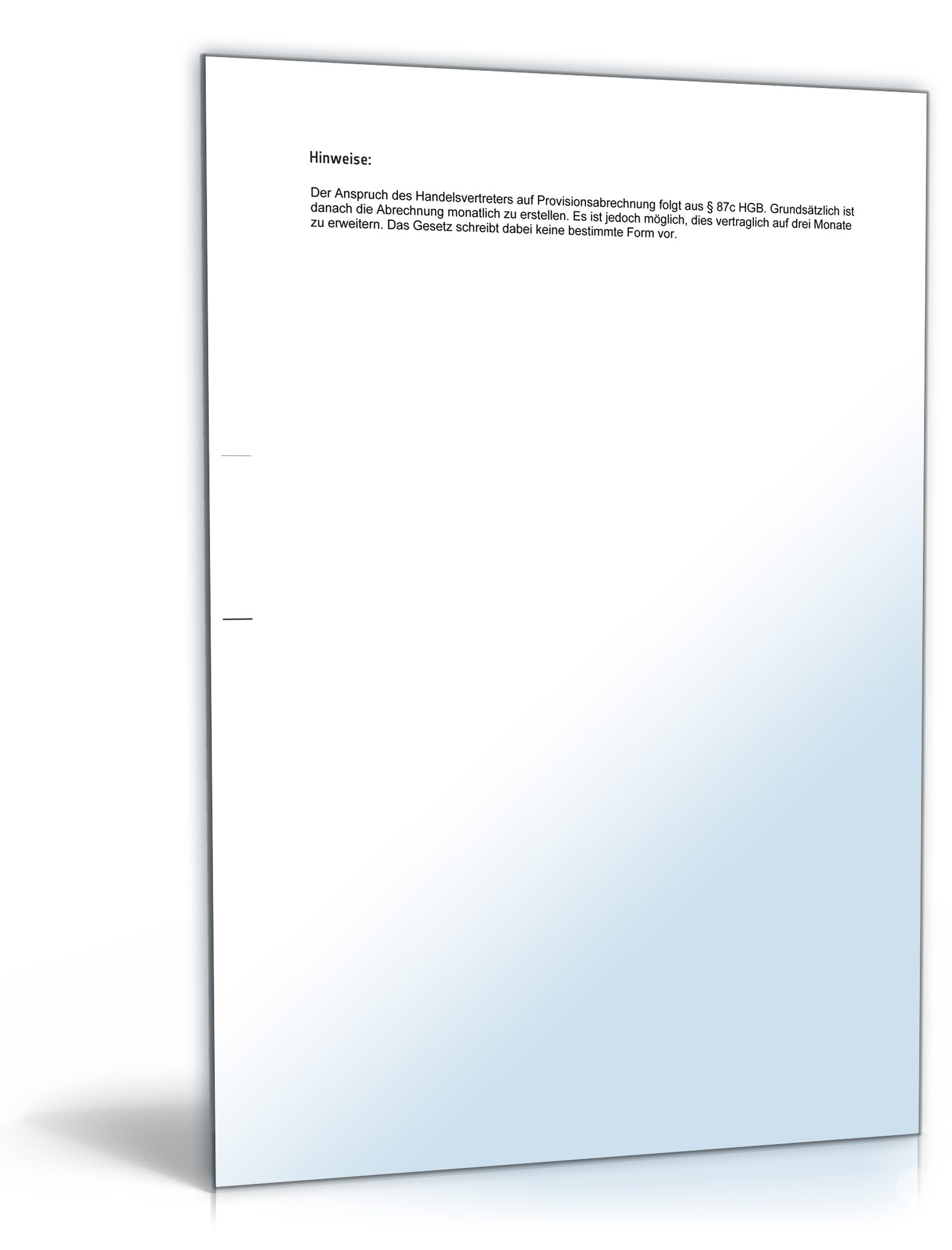 Mitteilung Provisionsabrechnung PDF. Seite: 3