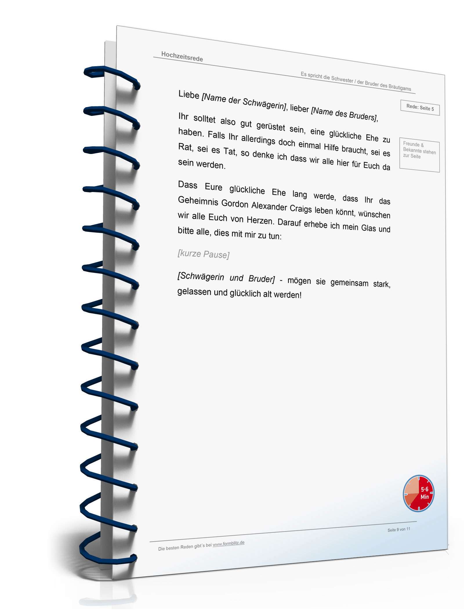 Hochzeitsrede Bruder/Schwester des Bräutigams Excel. Seite: 9