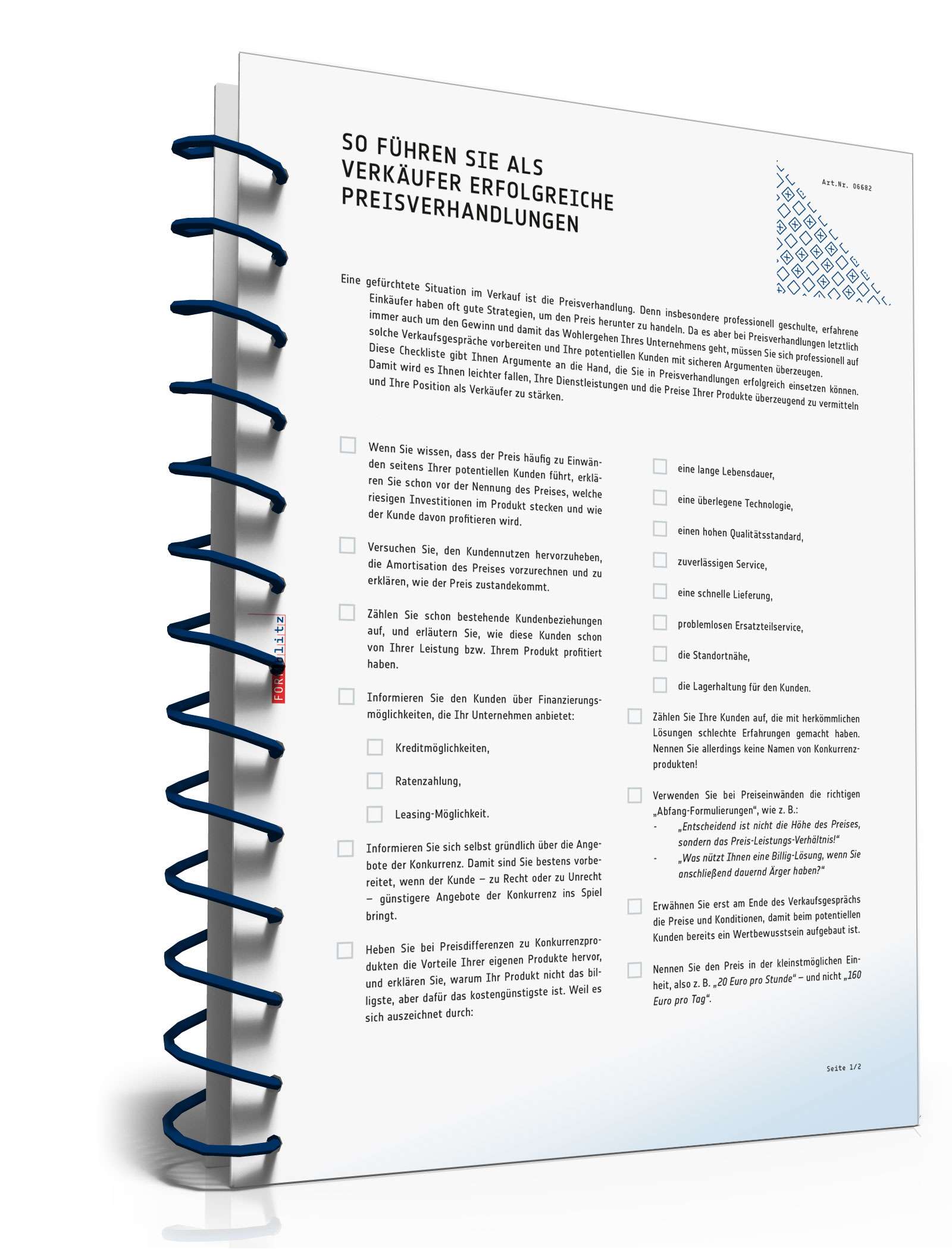 Checkliste Verkauf Preisverhandlung PDF
