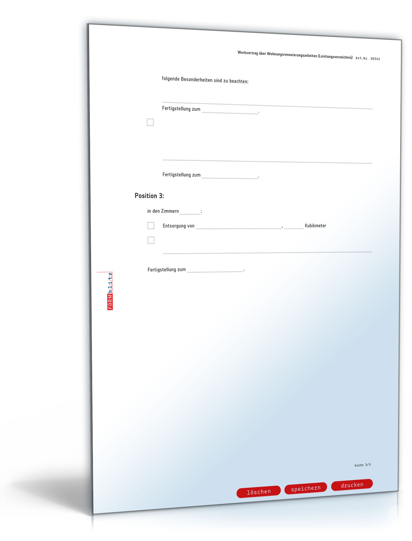 Werkvertrag Wohnungsrenovierungsarbeiten PDF. Seite: 15
