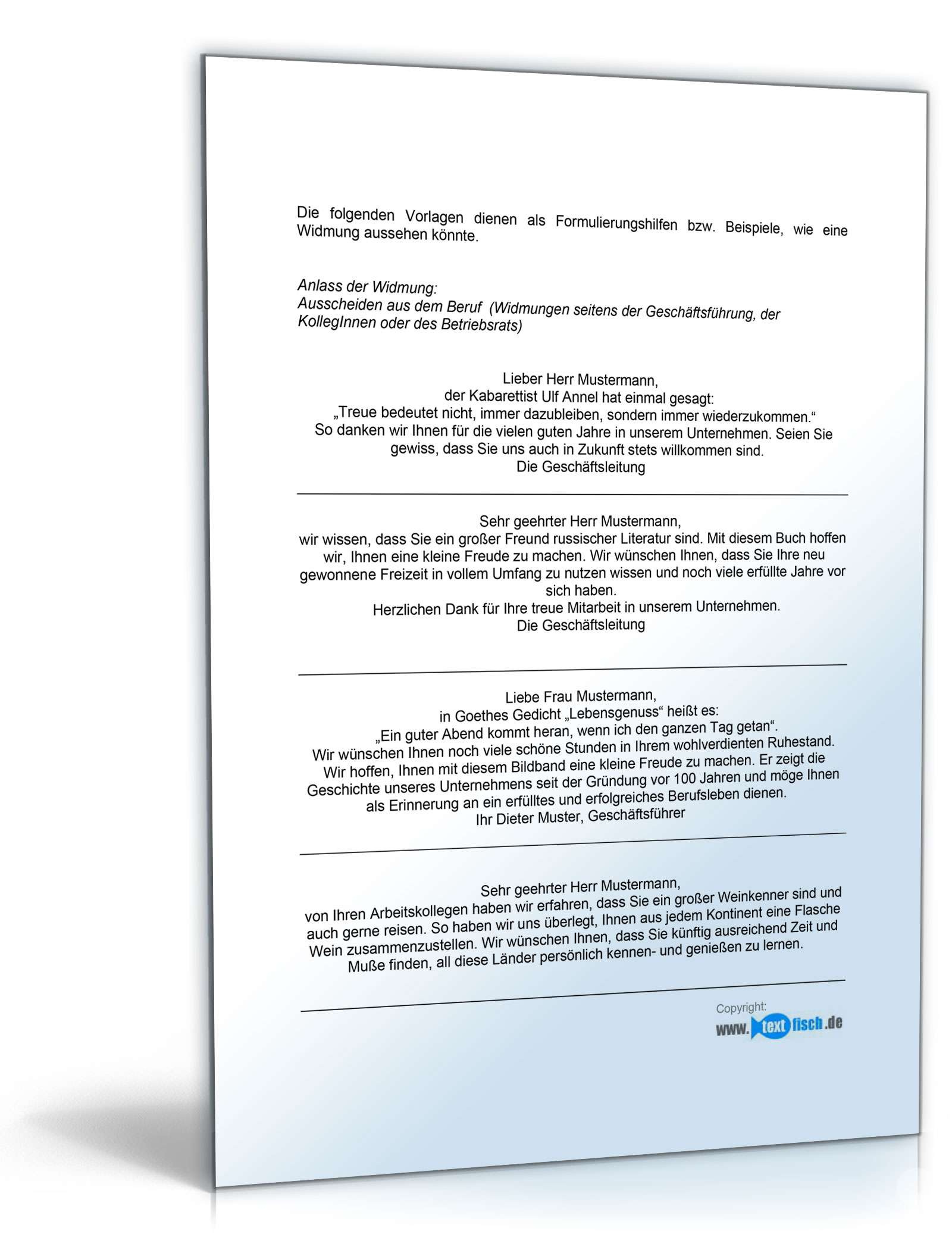 Widmungen für langjährige Mitarbeiter PDF. Seite: 2