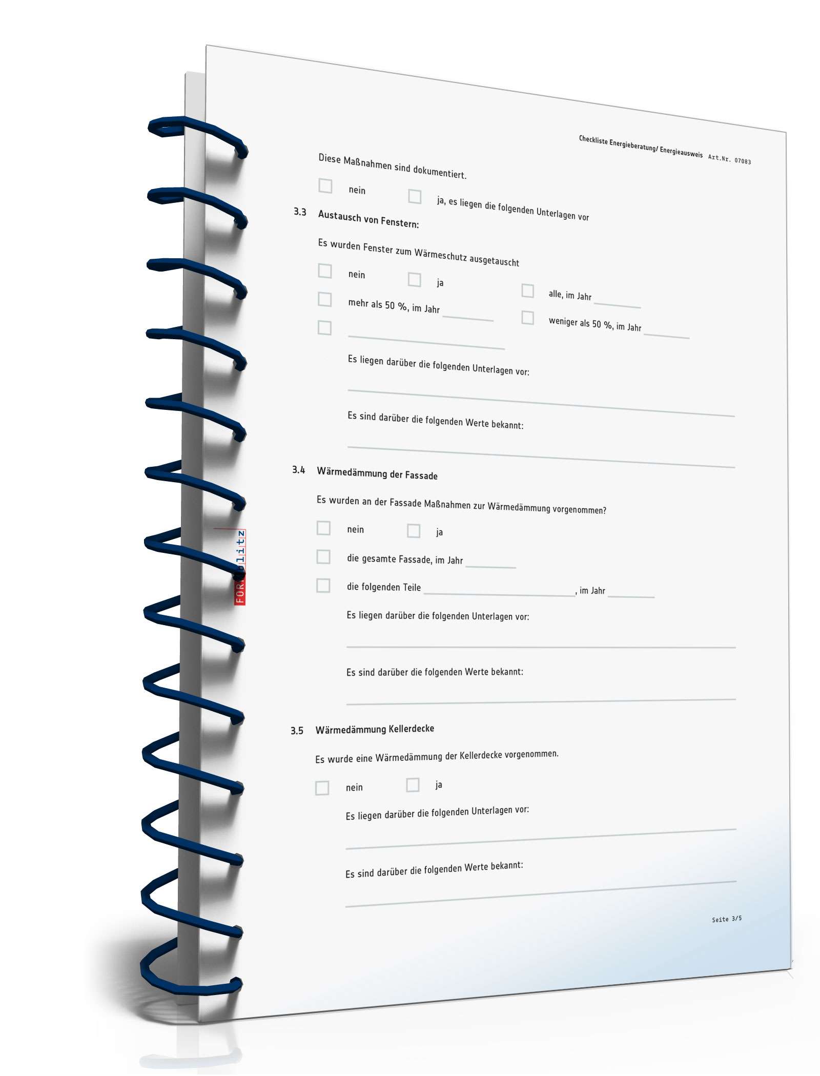 Checkliste Energieausweis/Energiepass PDF. Seite: 3