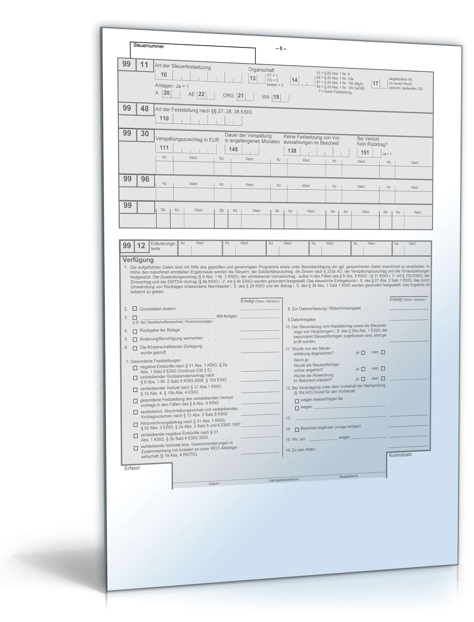 Körperschaftsteuererklärung 2010, unbeschr. Steuerpflichtige PDF. Seite: 6