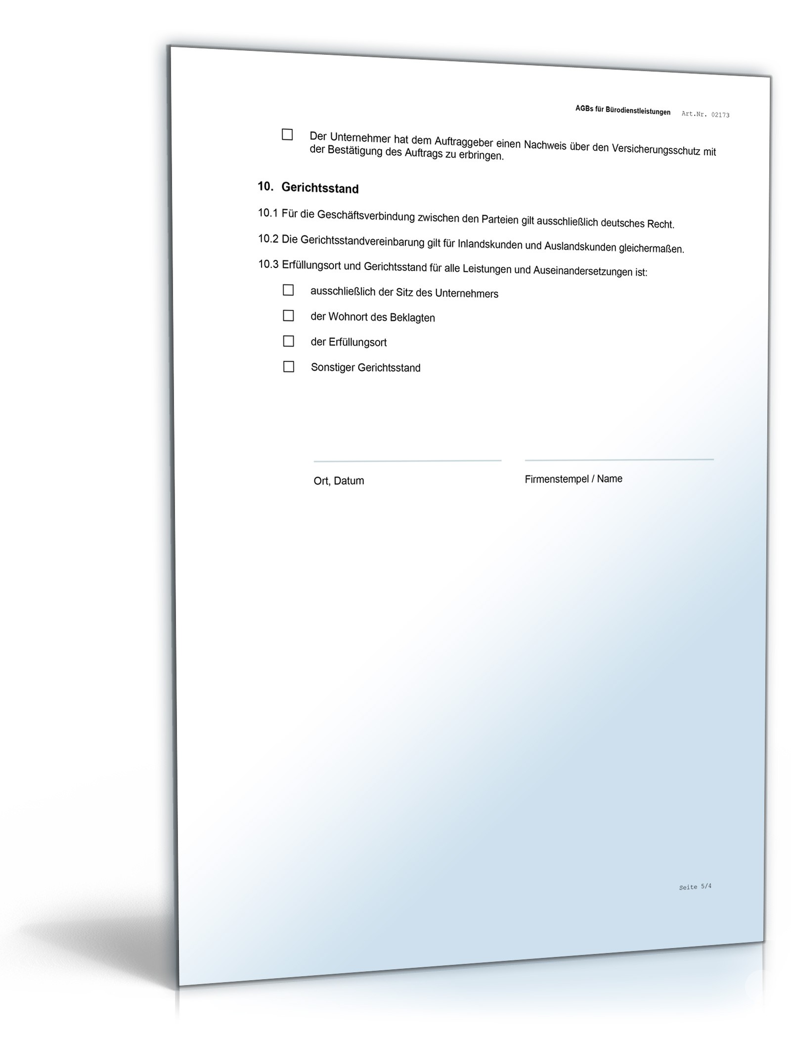 AGB Wartungsunternehmen Word. Seite: 4