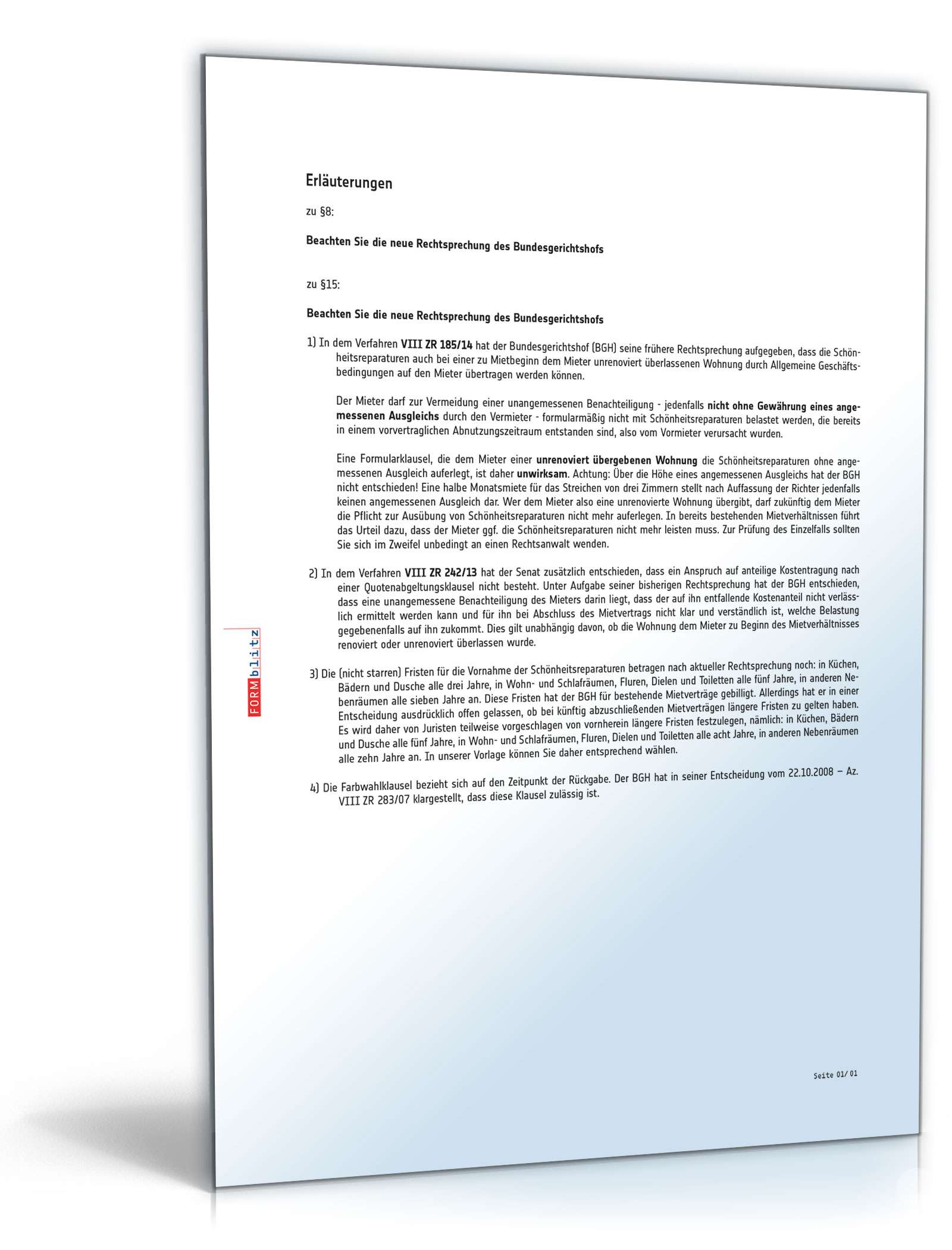 Untermietvertrag Wohnung PDF. Seite: 8