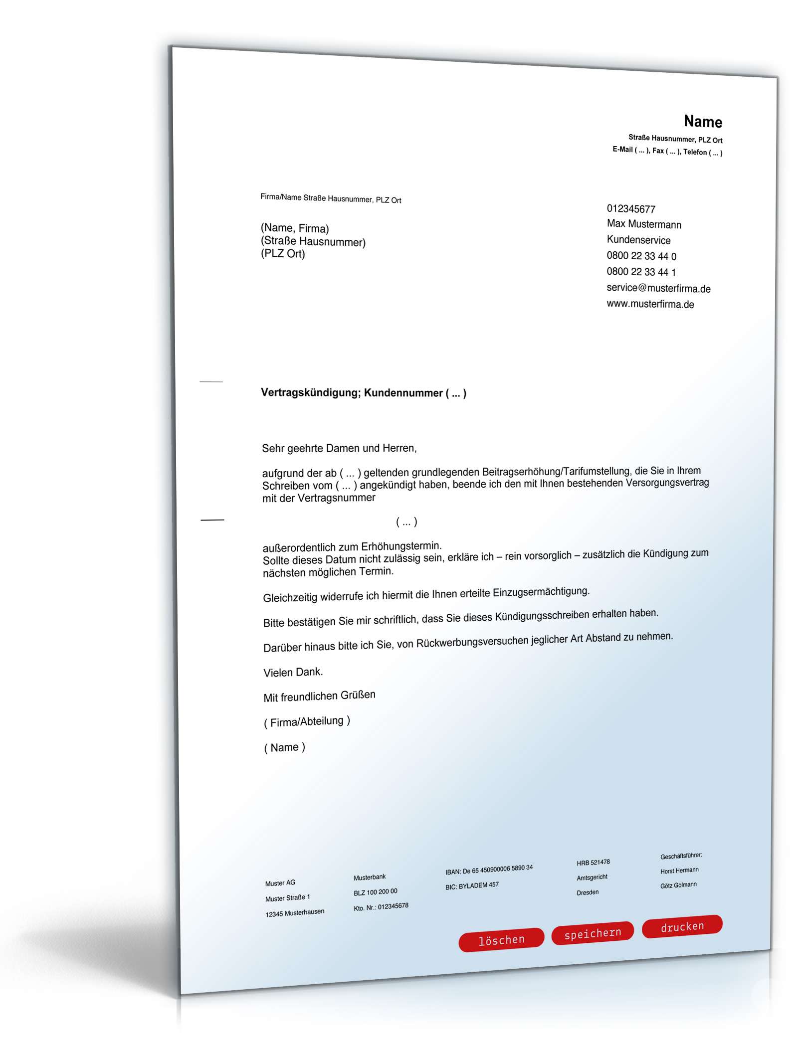 Außerordentliche Kündigung beim Energieversorger PDF