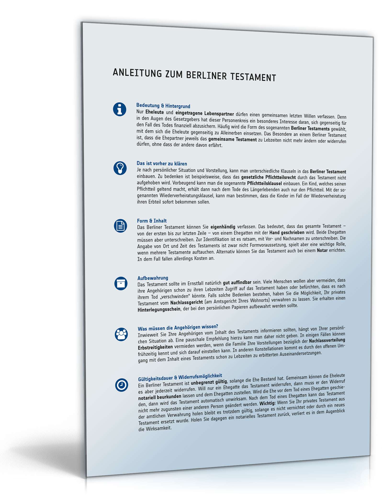 Berliner Testament Einheitslösung PDF. Seite: 6