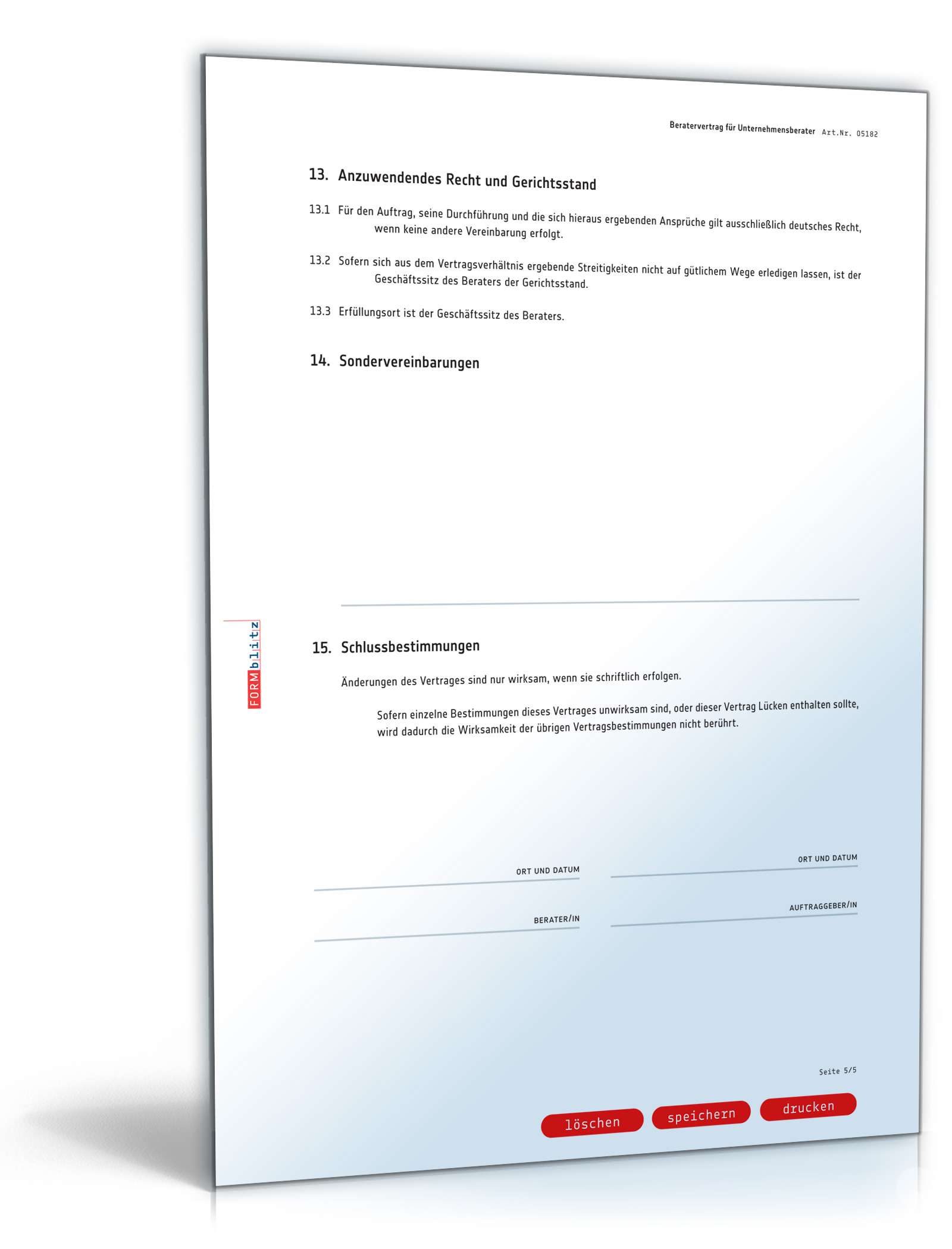 Beratervertrag Unternehmensberater PDF. Seite: 5