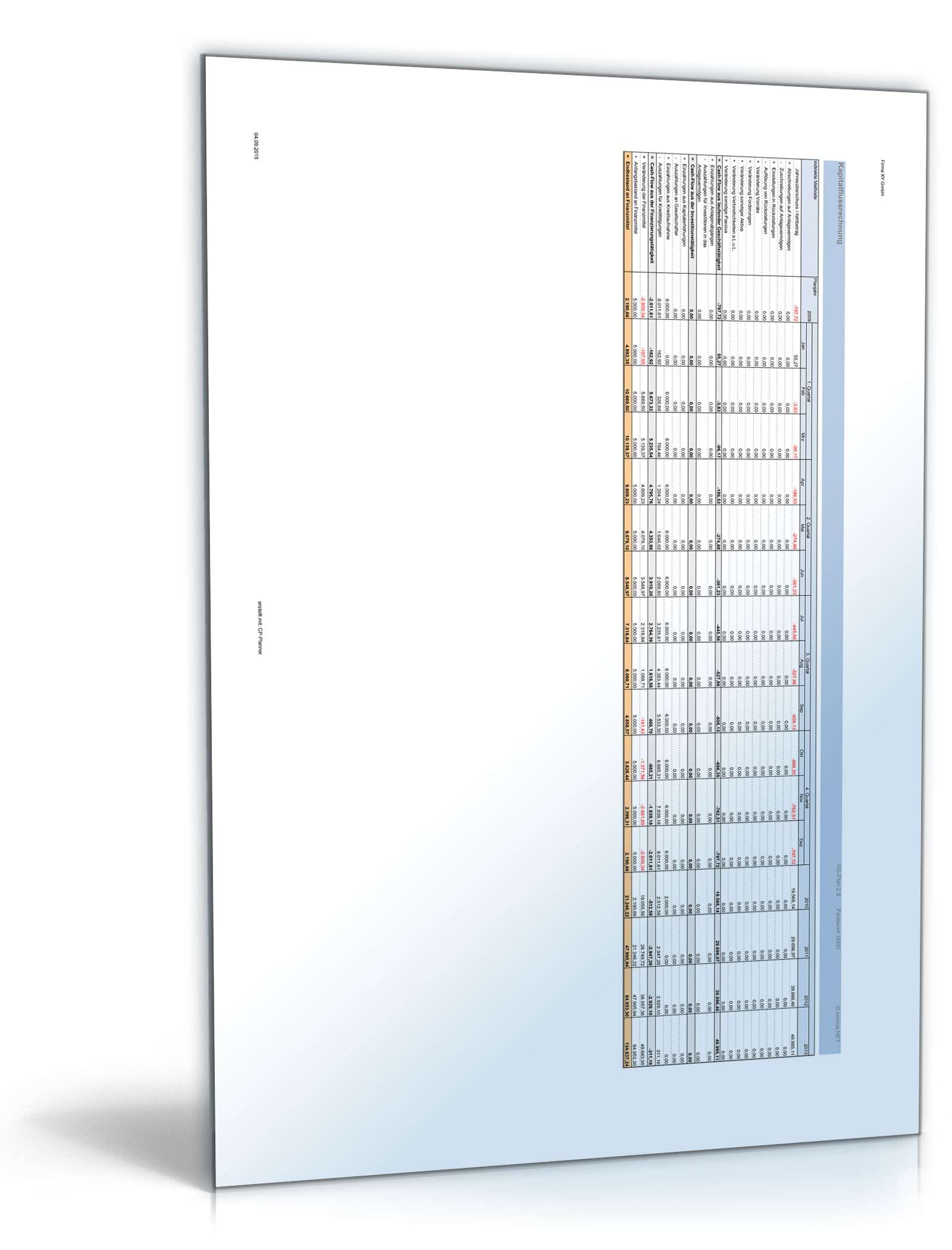 Unternehmensplanung Excel. Seite: 12