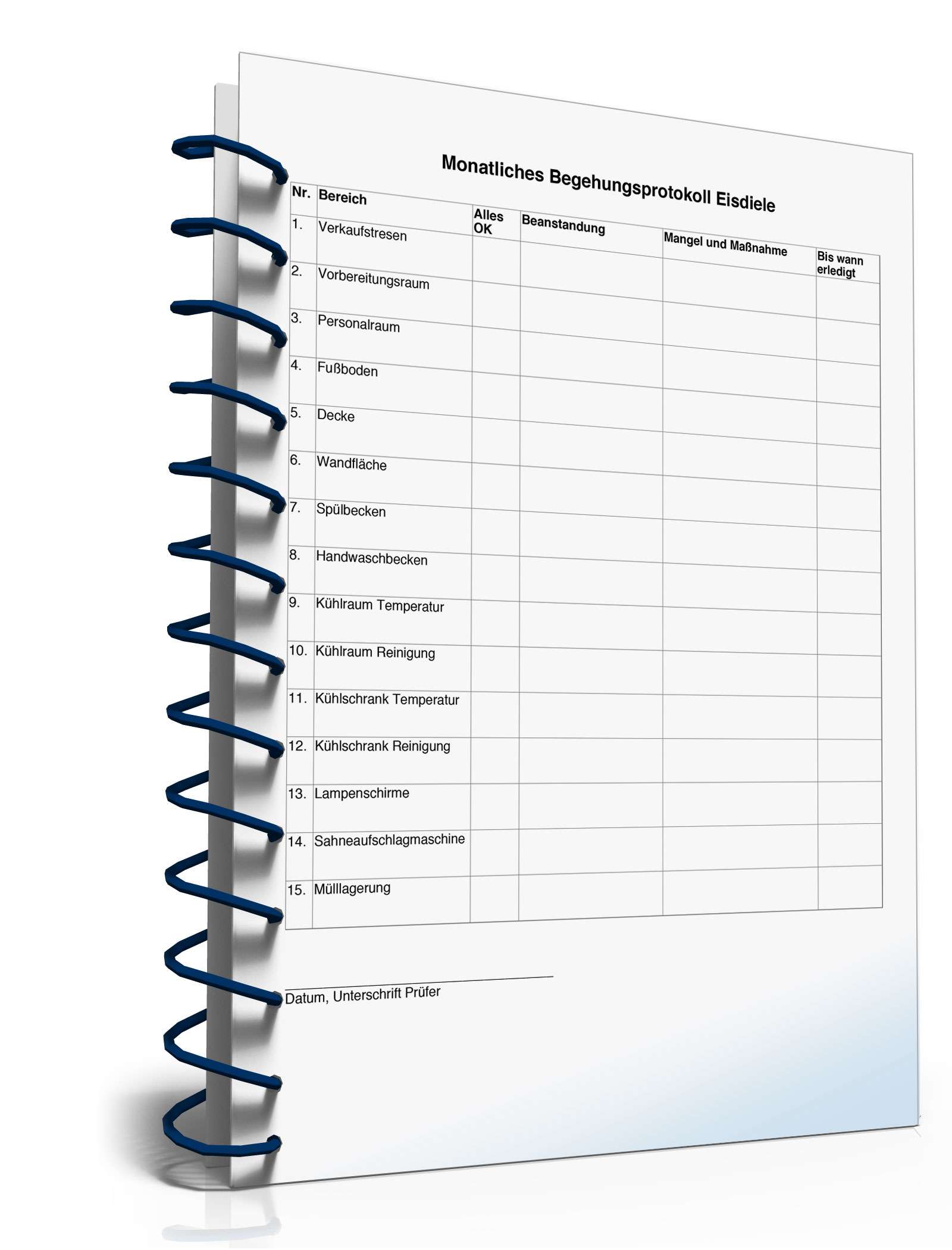 HACCP-Eigenkontrolle Eisdiele PDF. Seite: 11