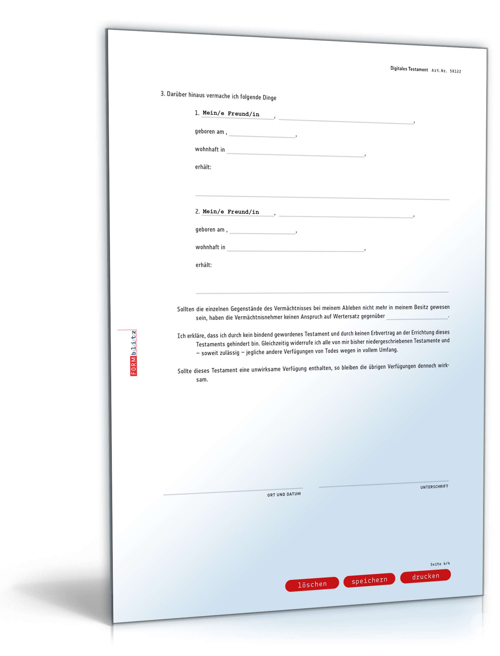Digitales Testament plus Ratgeber Excel. Seite: 5