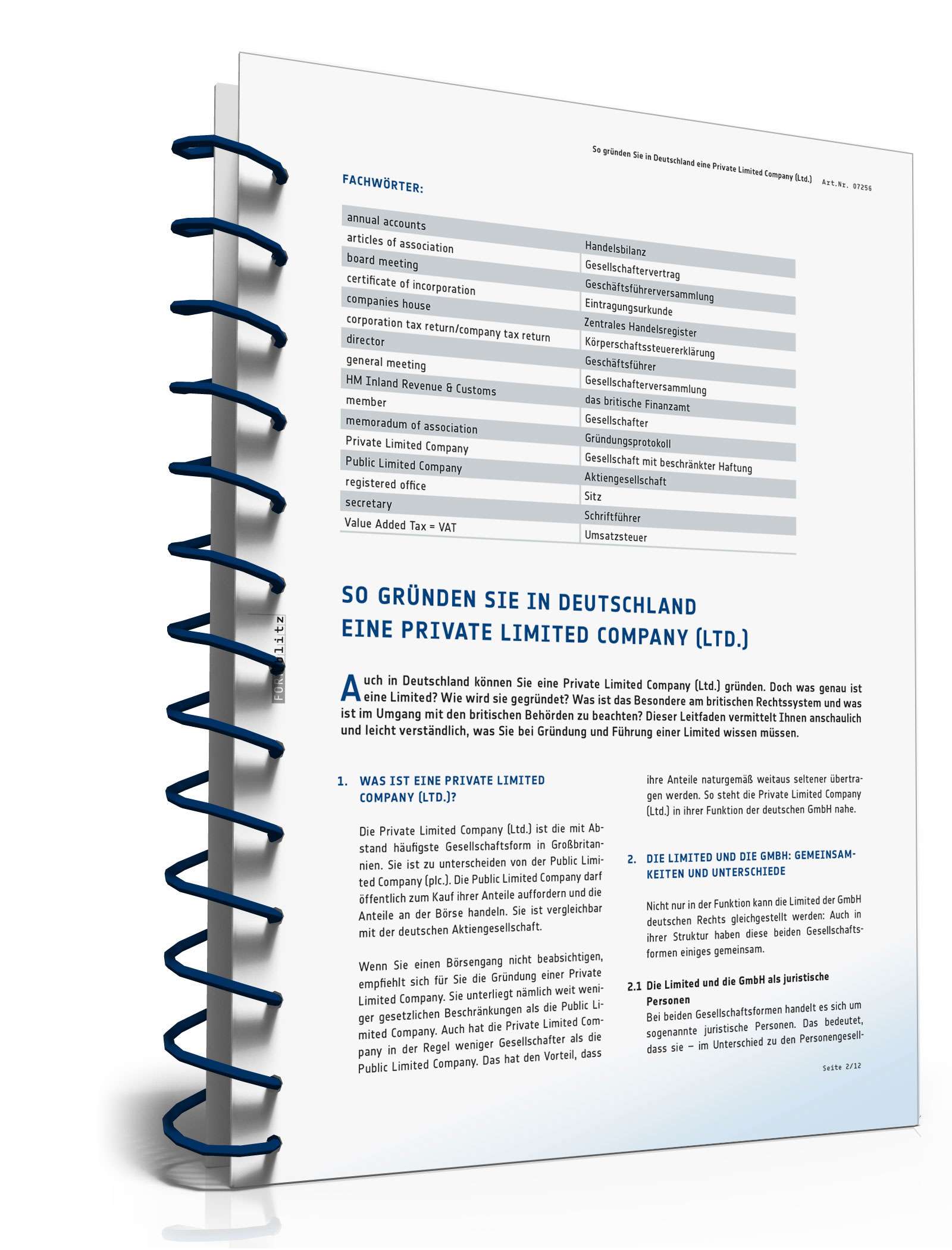 Ratgeber Gründung Private Limited Company  PDF. Seite: 3