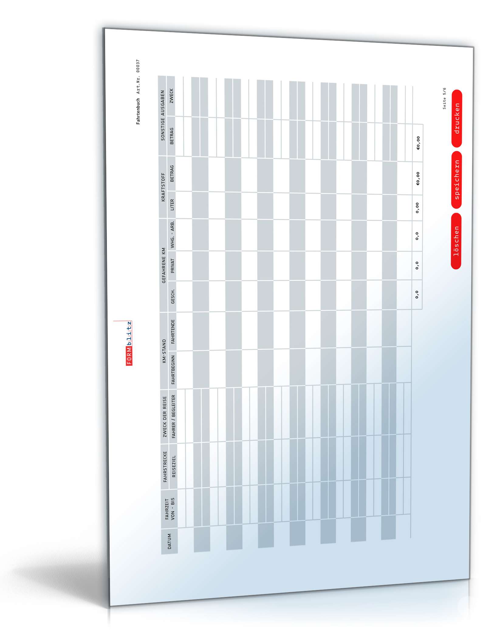 Fahrtenbuch PDF. Seite: 5