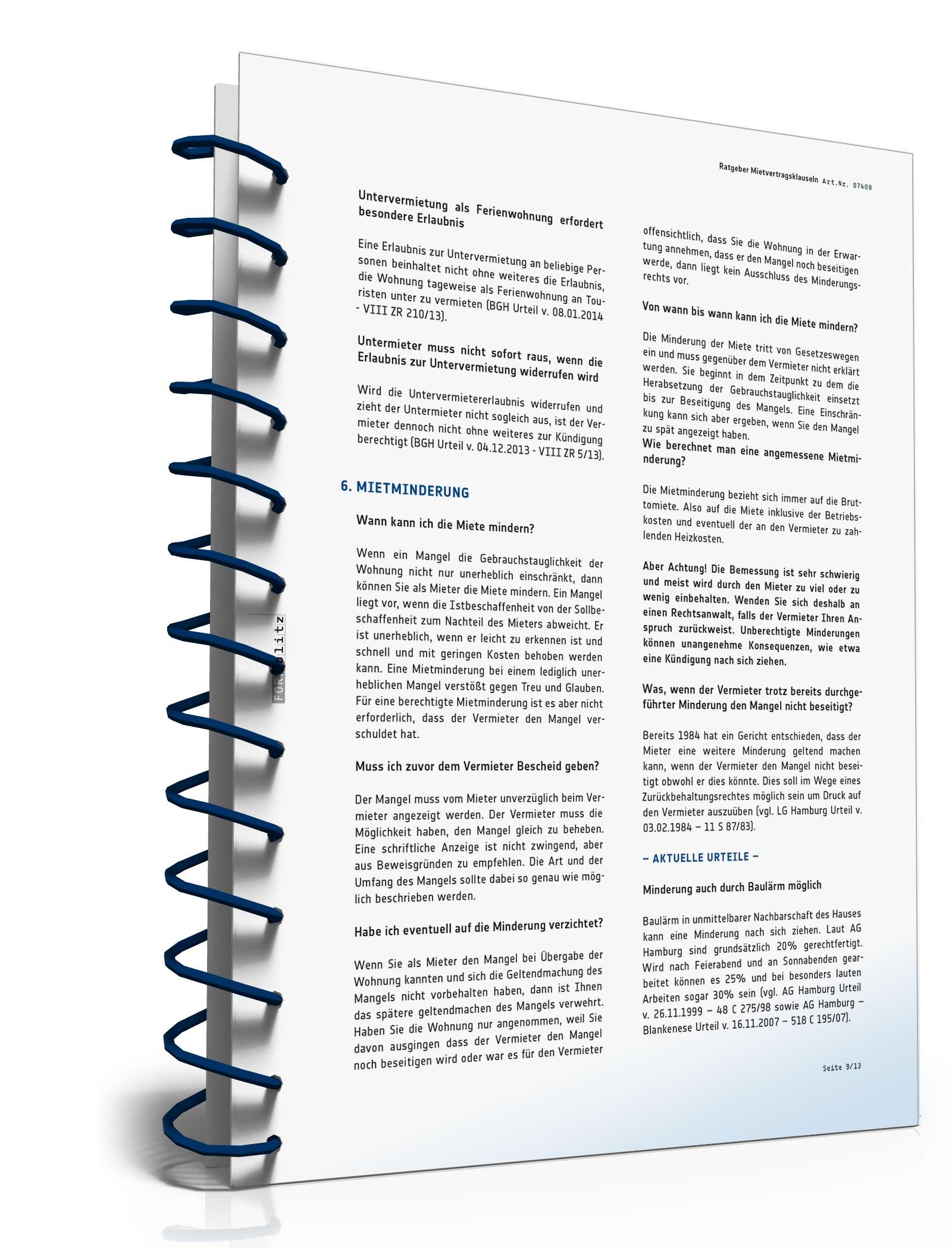 Ratgeber Mietvertragsklauseln  PDF. Seite: 10