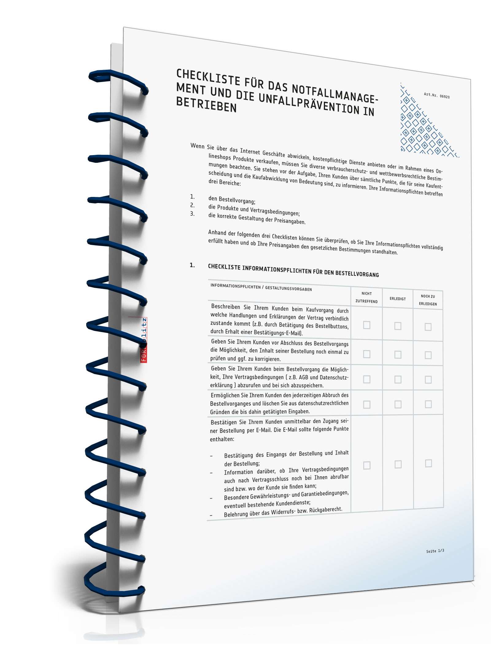 Checkliste Rechtssichere Information|Preisangabe Internet PDF