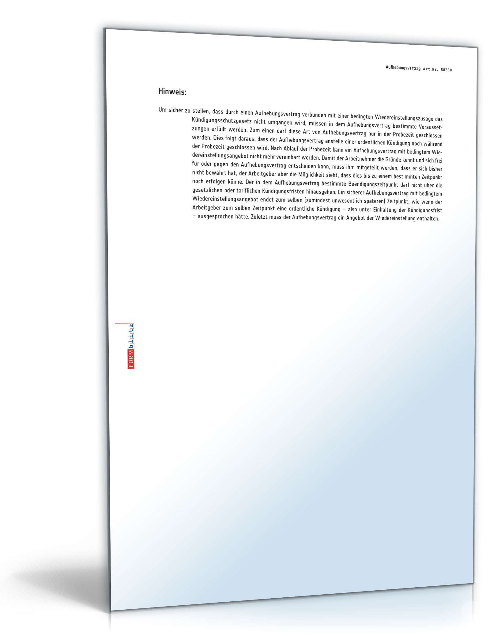 Probezeitverlängerung durch Aufhebungsvertrag PDF. Seite: 4