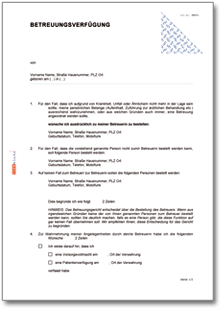 Sachwalterverfügung Word