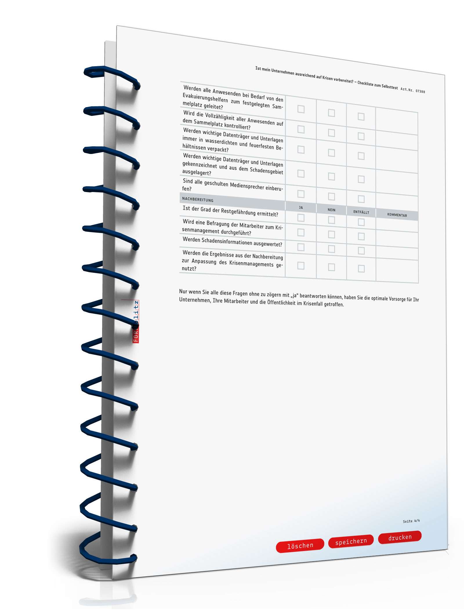 Checkliste Vorsorge Unternehmenskrise  PDF. Seite: 4