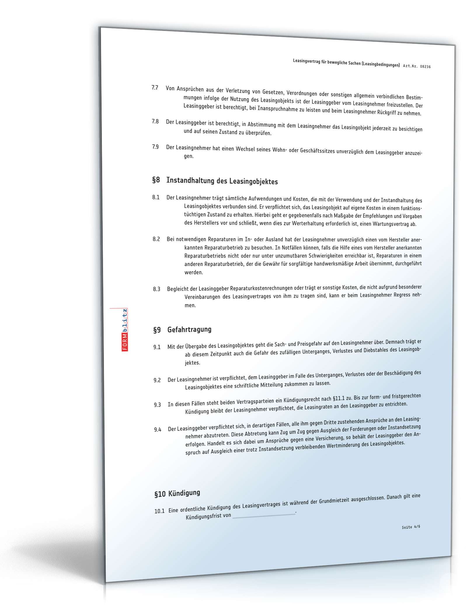 Leasingvertrag PDF. Seite: 12