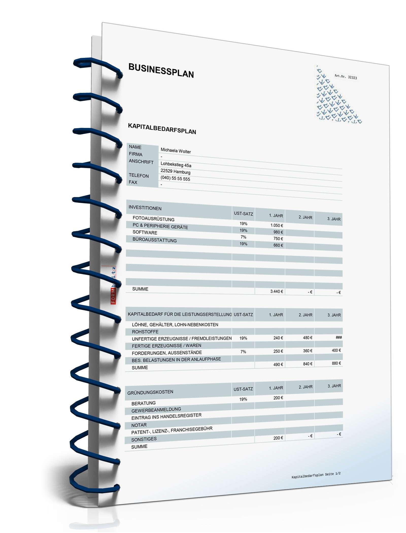 Businessplan Freier Lektor Excel. Seite: 14