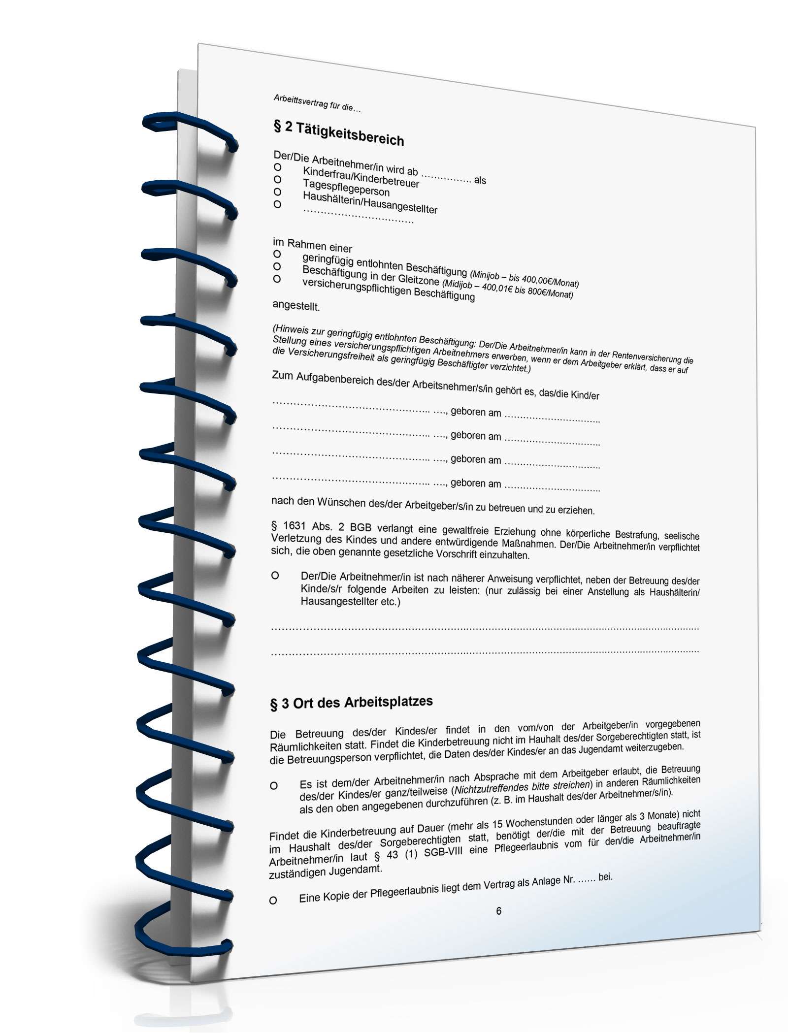 Ratgeber zum Arbeitsvertrag in der Kinderbetreuung  PDF. Seite: 6