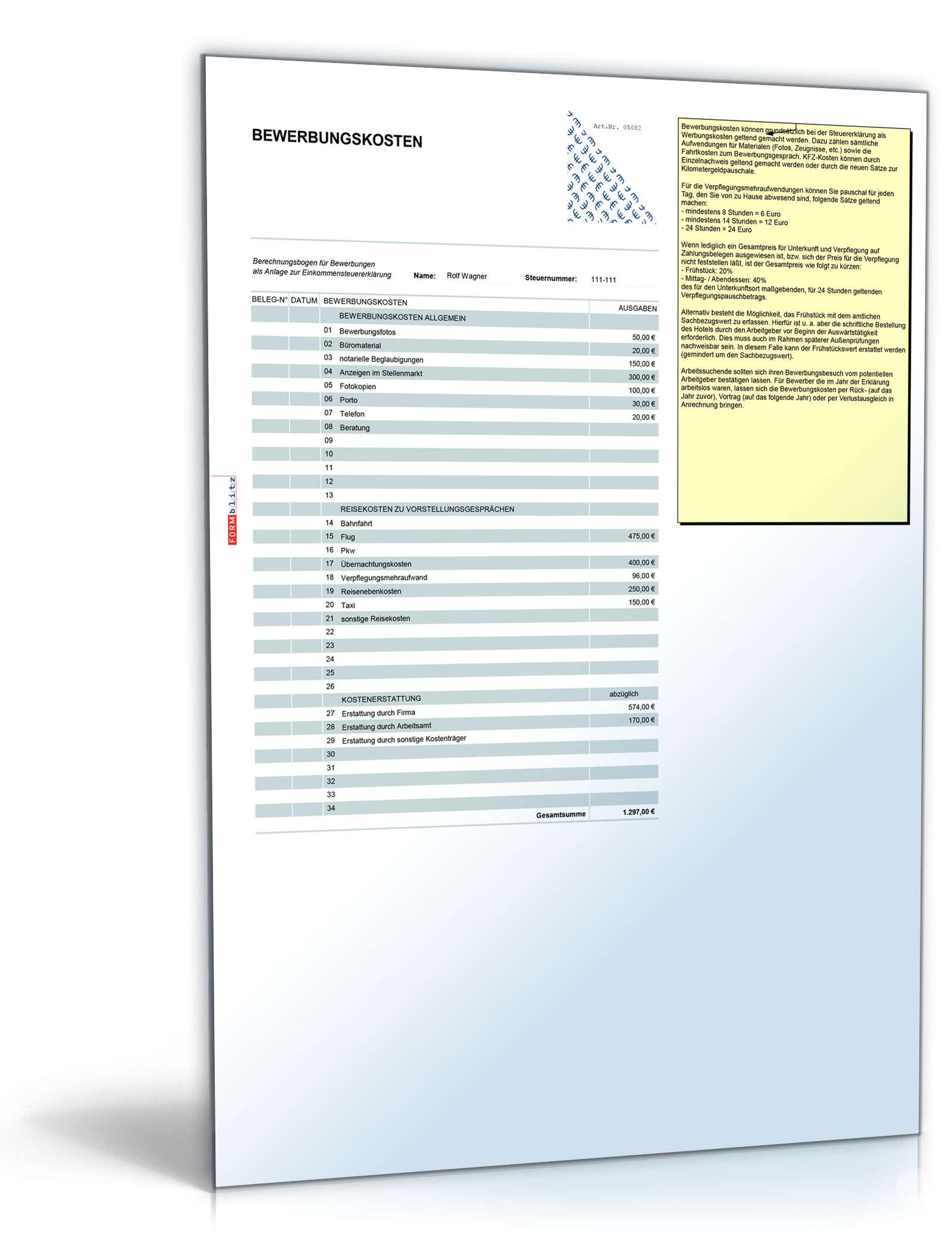 Toolbox Steuer Excel. Seite: 5