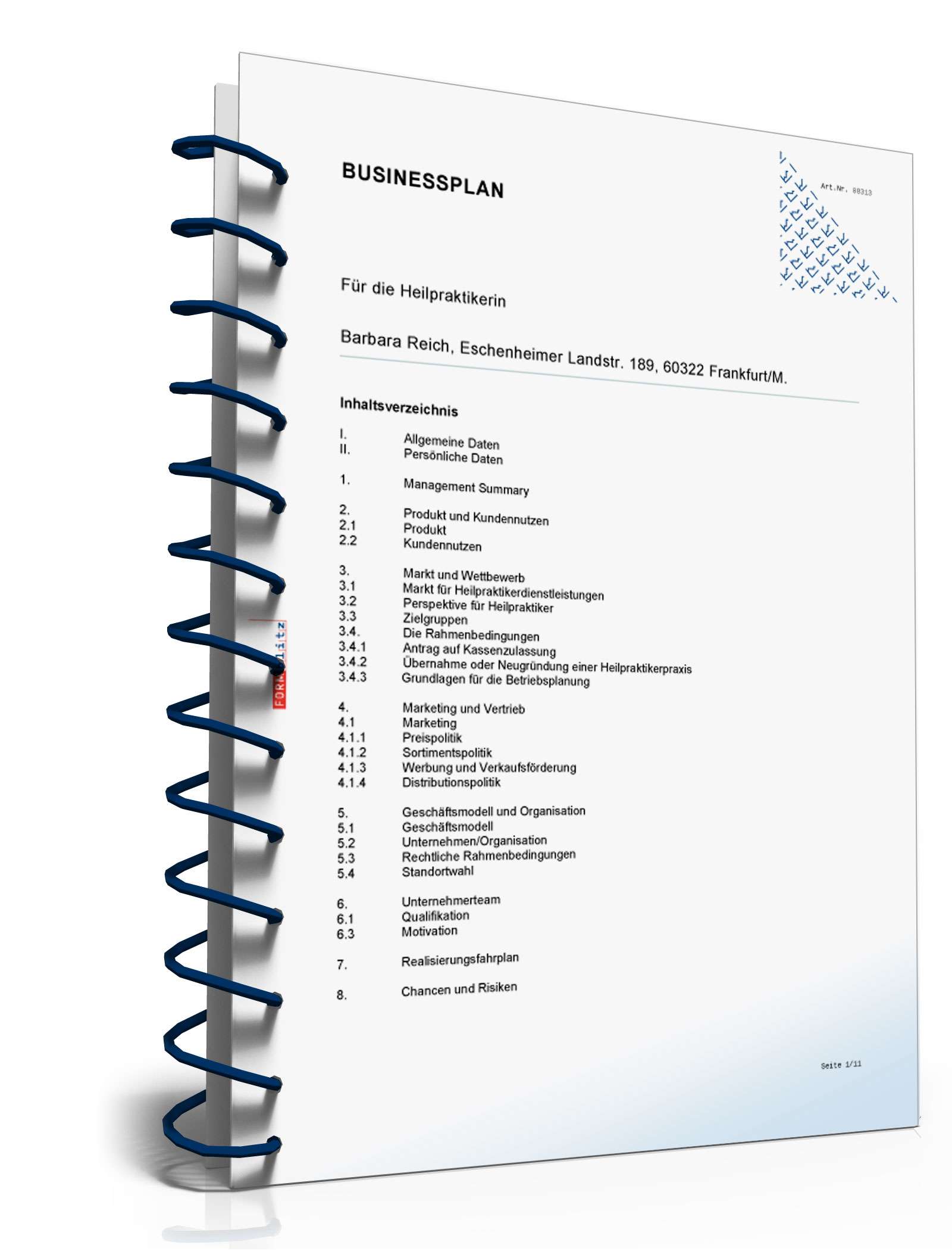 Businessplan Heilpraktiker Excel. Seite: 4