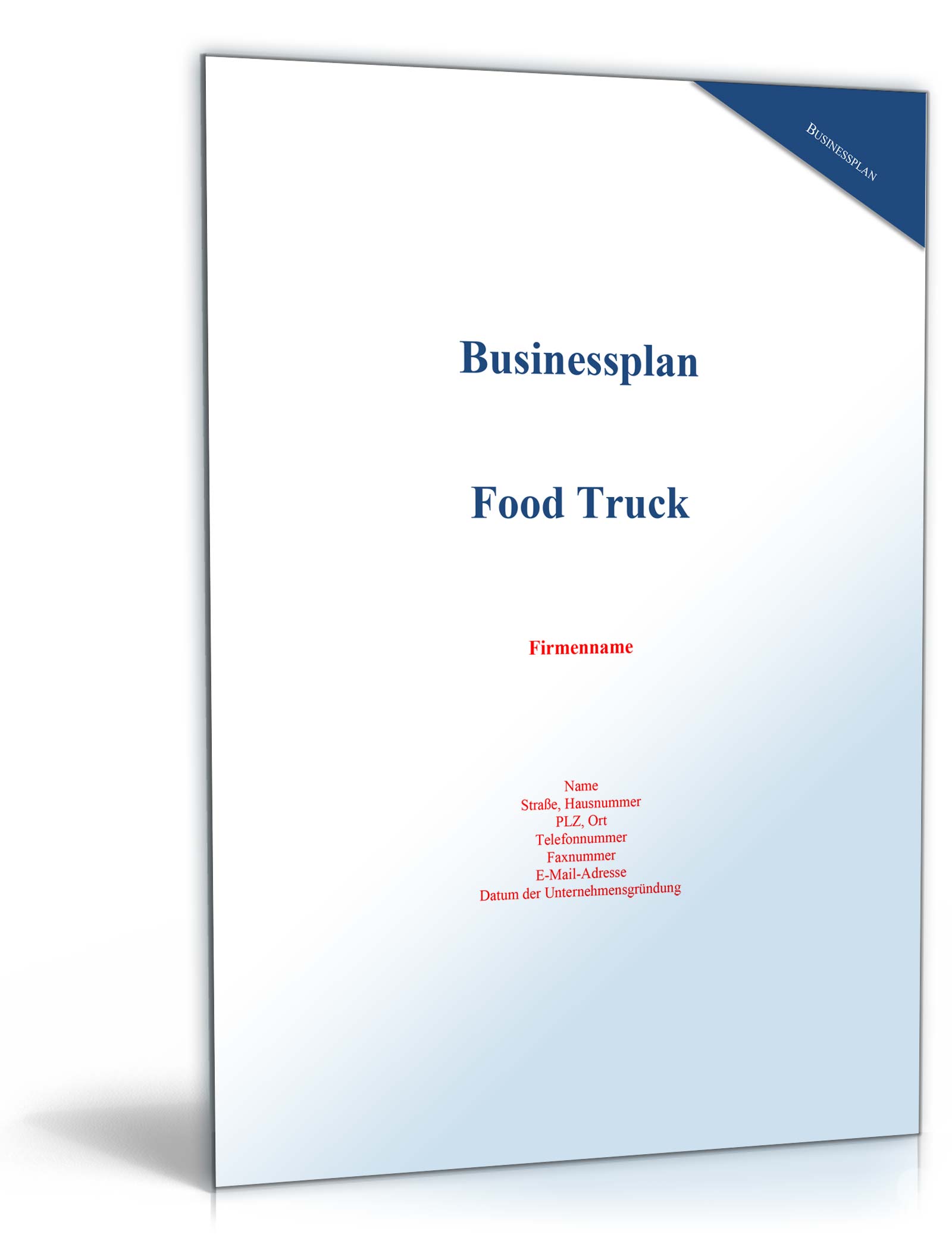 Businessplan Food Truck Excel. Seite: 2
