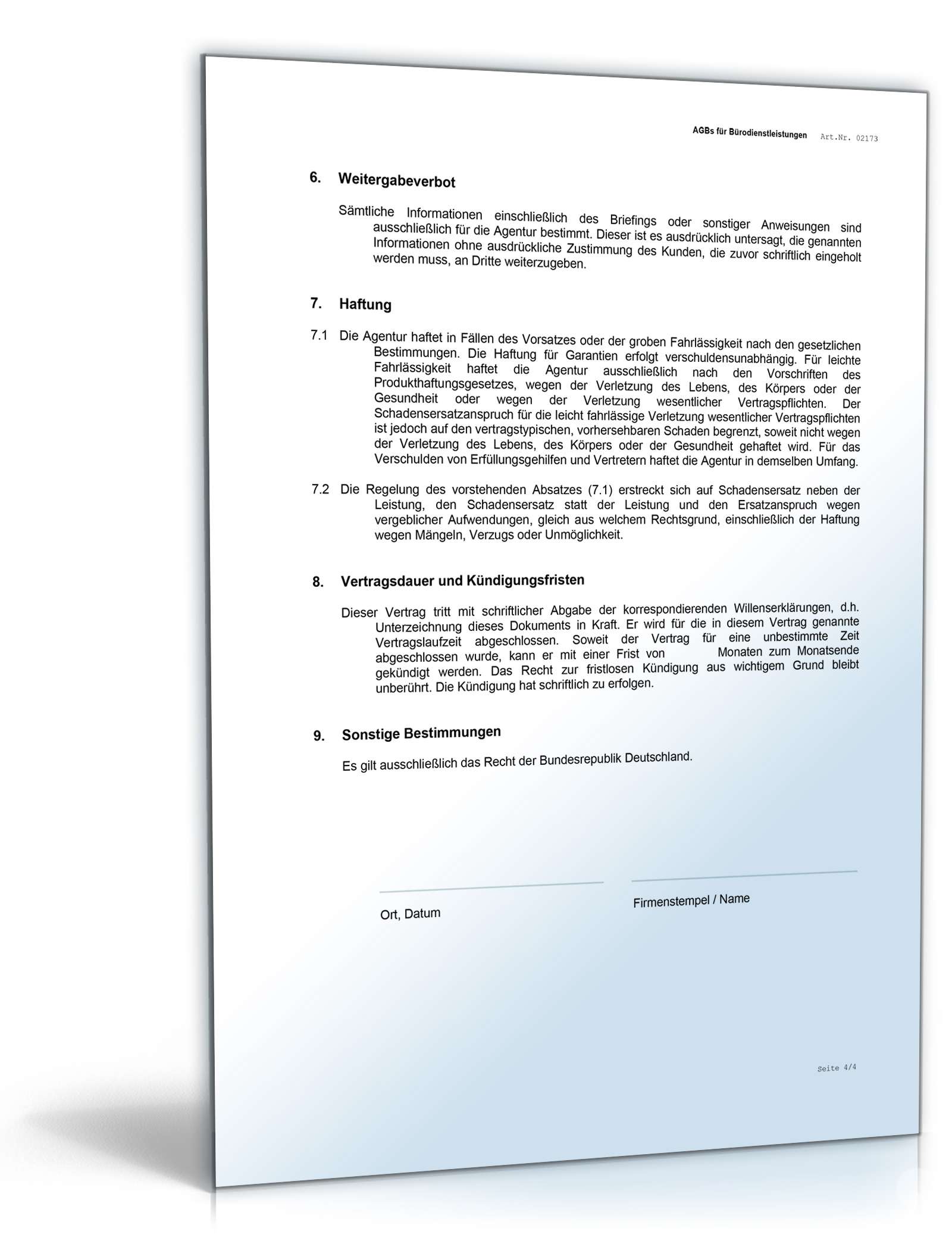 AGB Agentur Word. Seite: 3