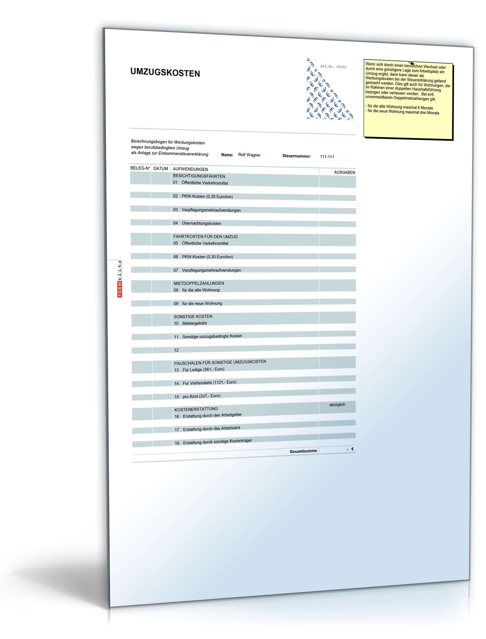 Toolbox Steuer Excel. Seite: 12