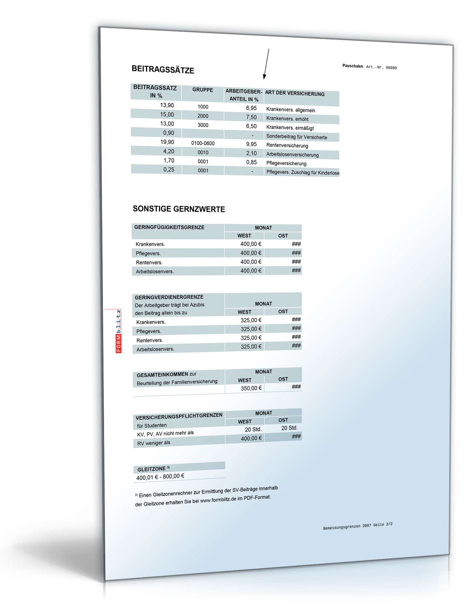 Diverse Pauschalsätze 2007/2008 Excel. Seite: 4