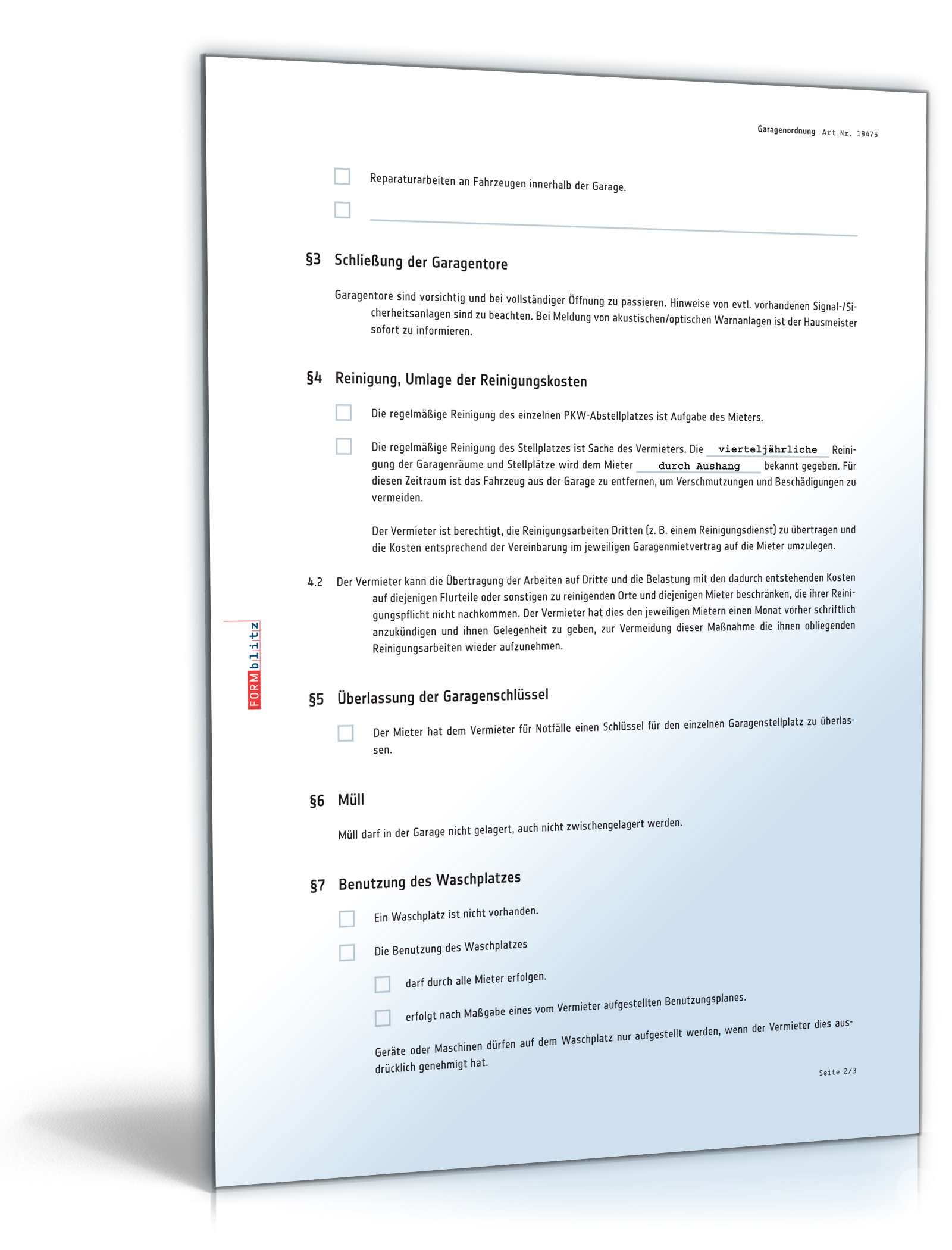 Garagenordnung PDF. Seite: 2