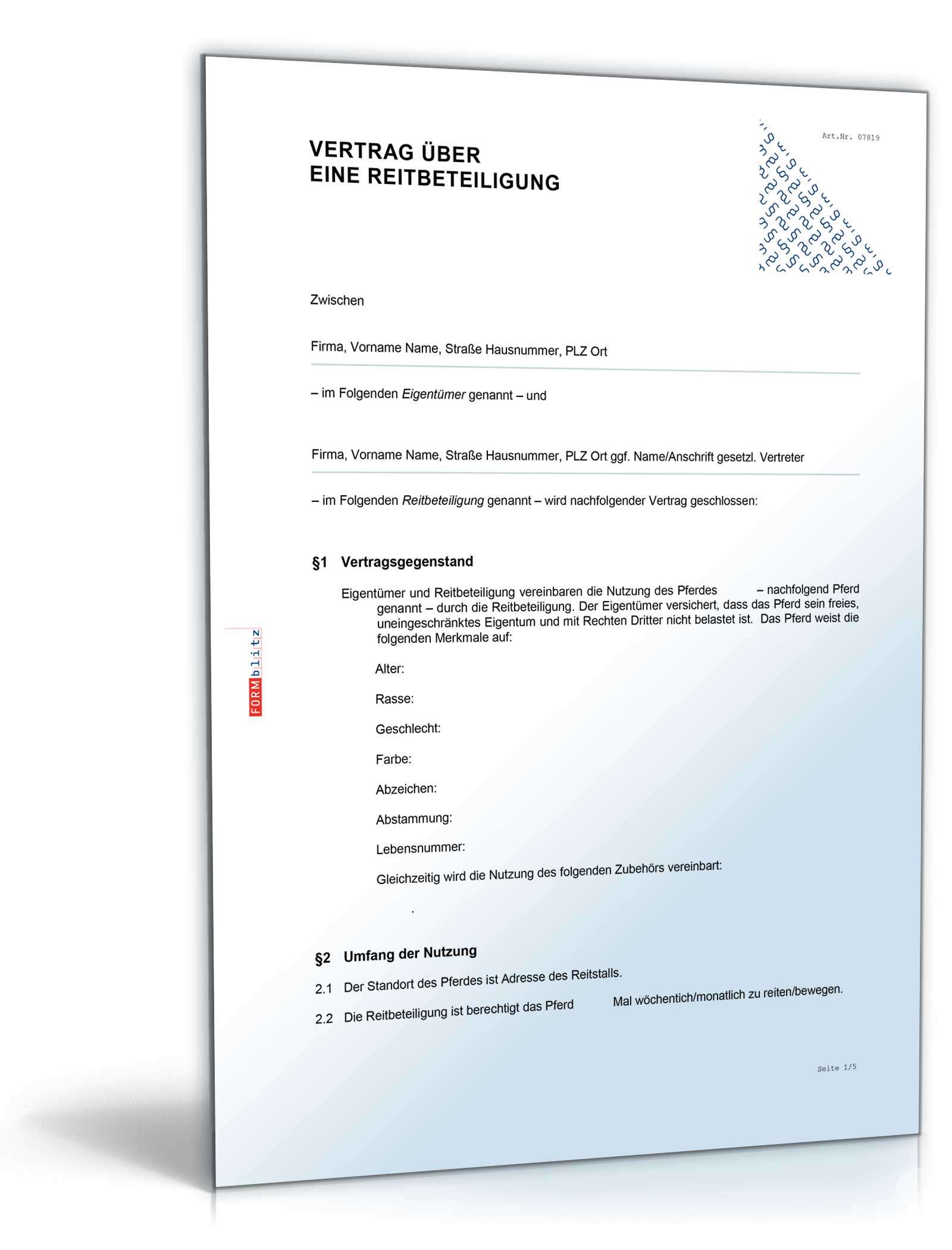 Vorlagen-Paket für Pferdehalter Excel. Seite: 2