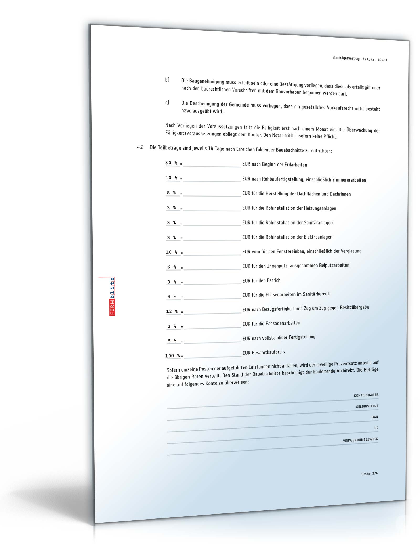 Bauträgervertrag PDF. Seite: 3