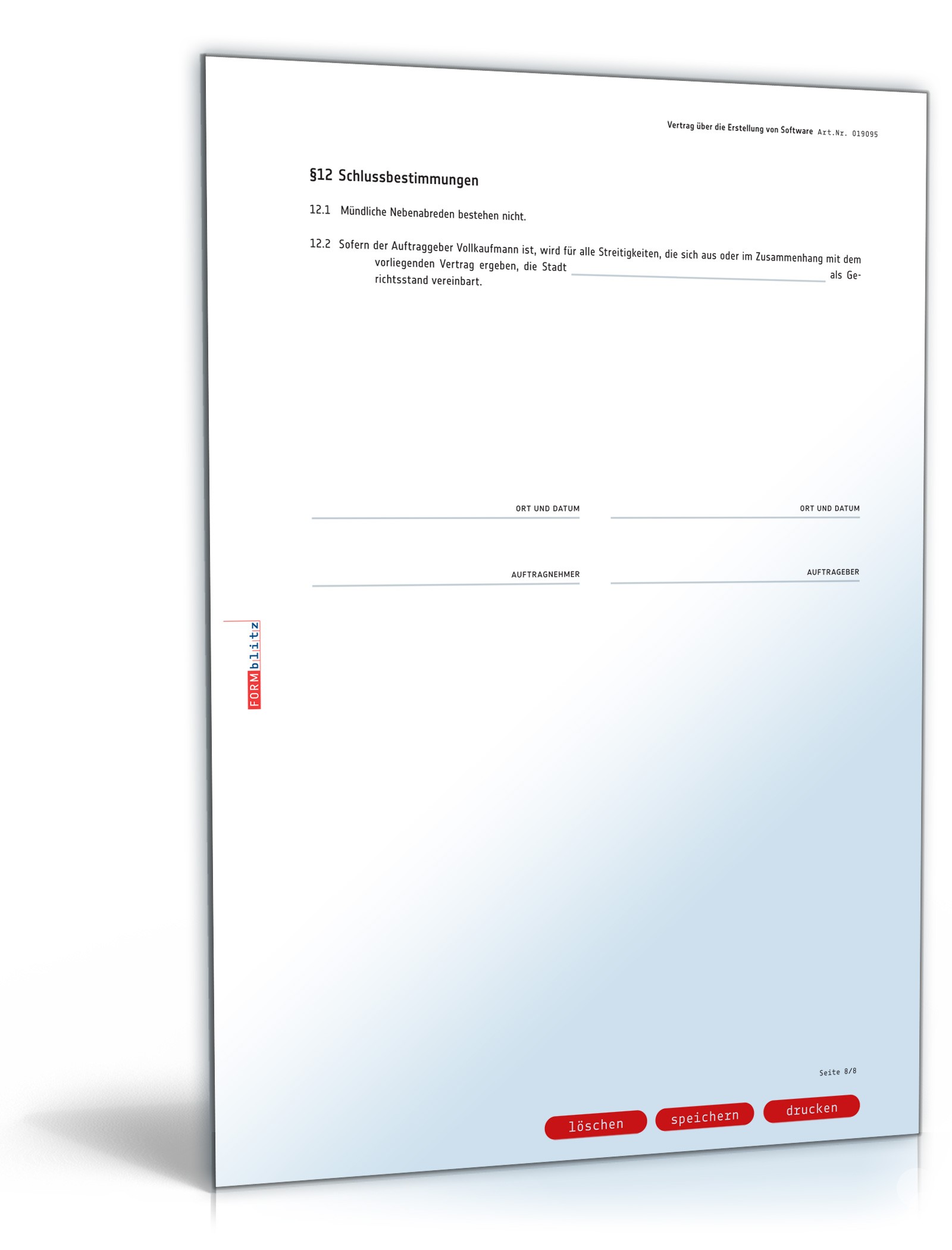 Vertrag Softwareerstellung PDF. Seite: 8