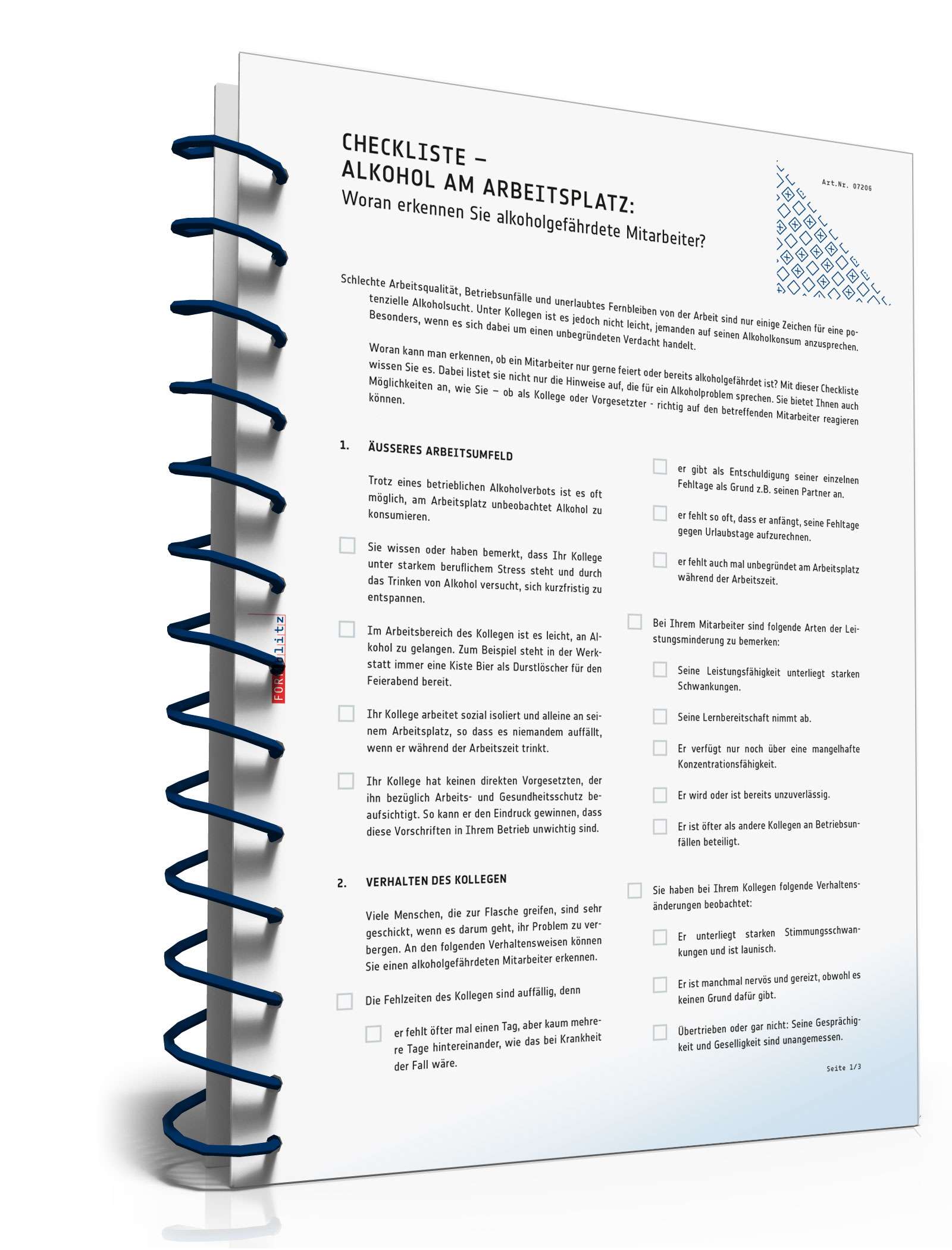 Checkliste aklohlkranke Mitarbeiter  PDF