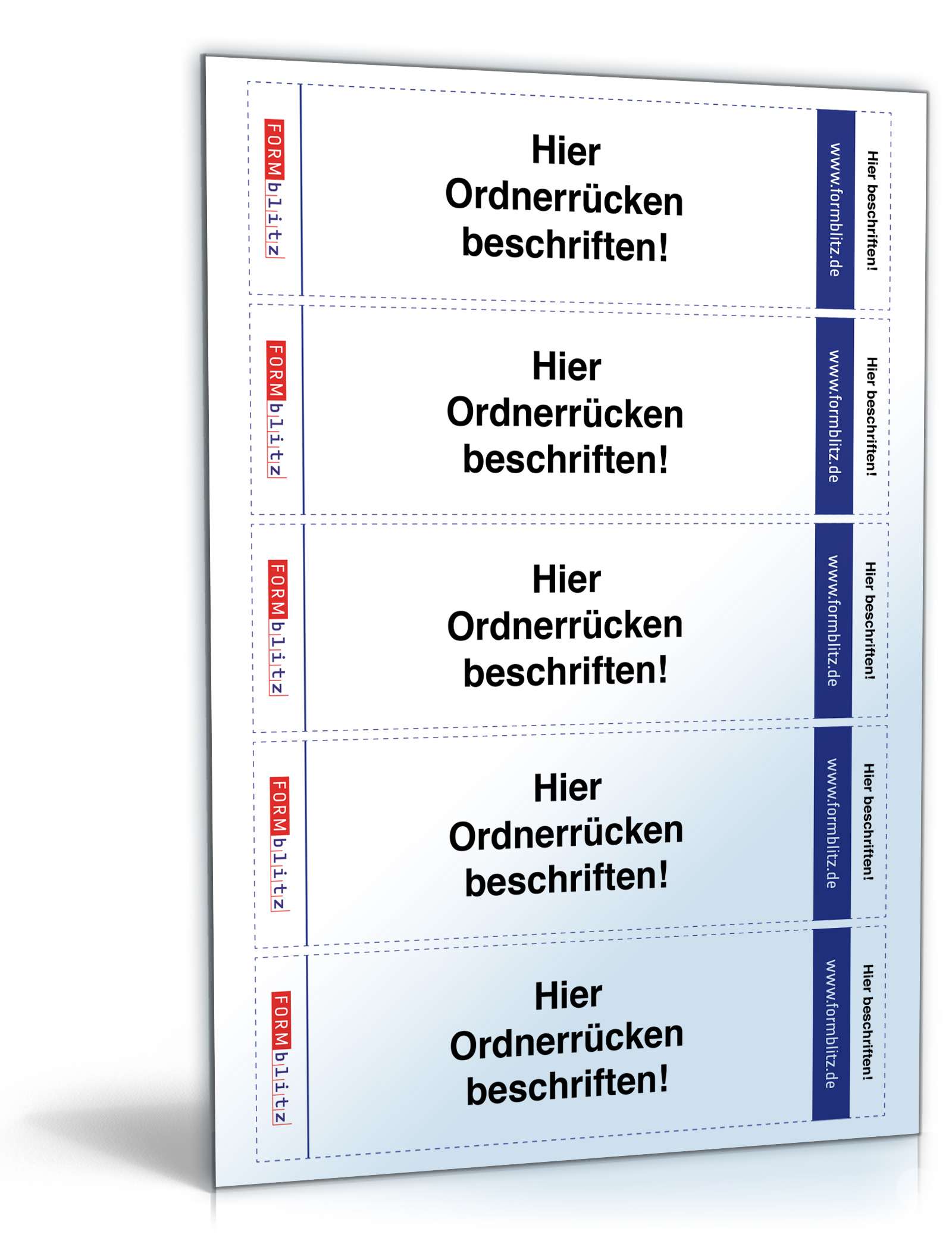 Ordnerrücken für Leitz-Ordner Hochformat PDF